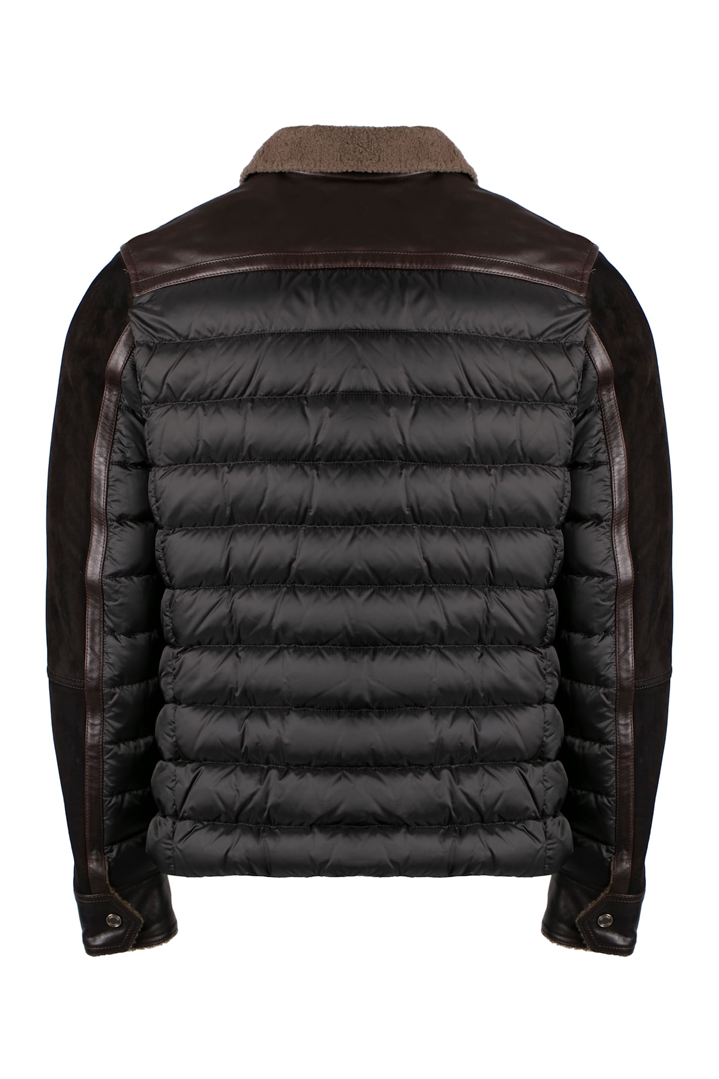 Moorer Duilio Suede Jacket In Brown