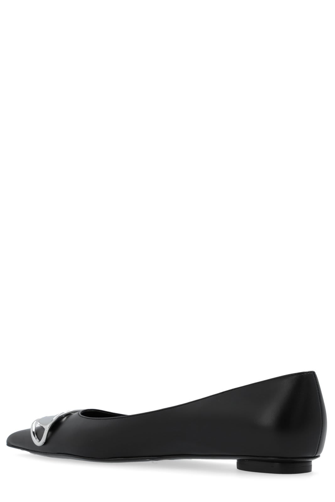 Diesel D-venus-ballerina Flats In Nappa Leather In Black