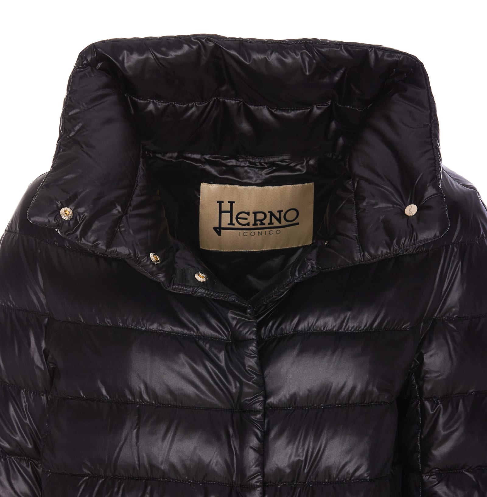Herno Sofia Quilted Nylon Down Jacket In Black