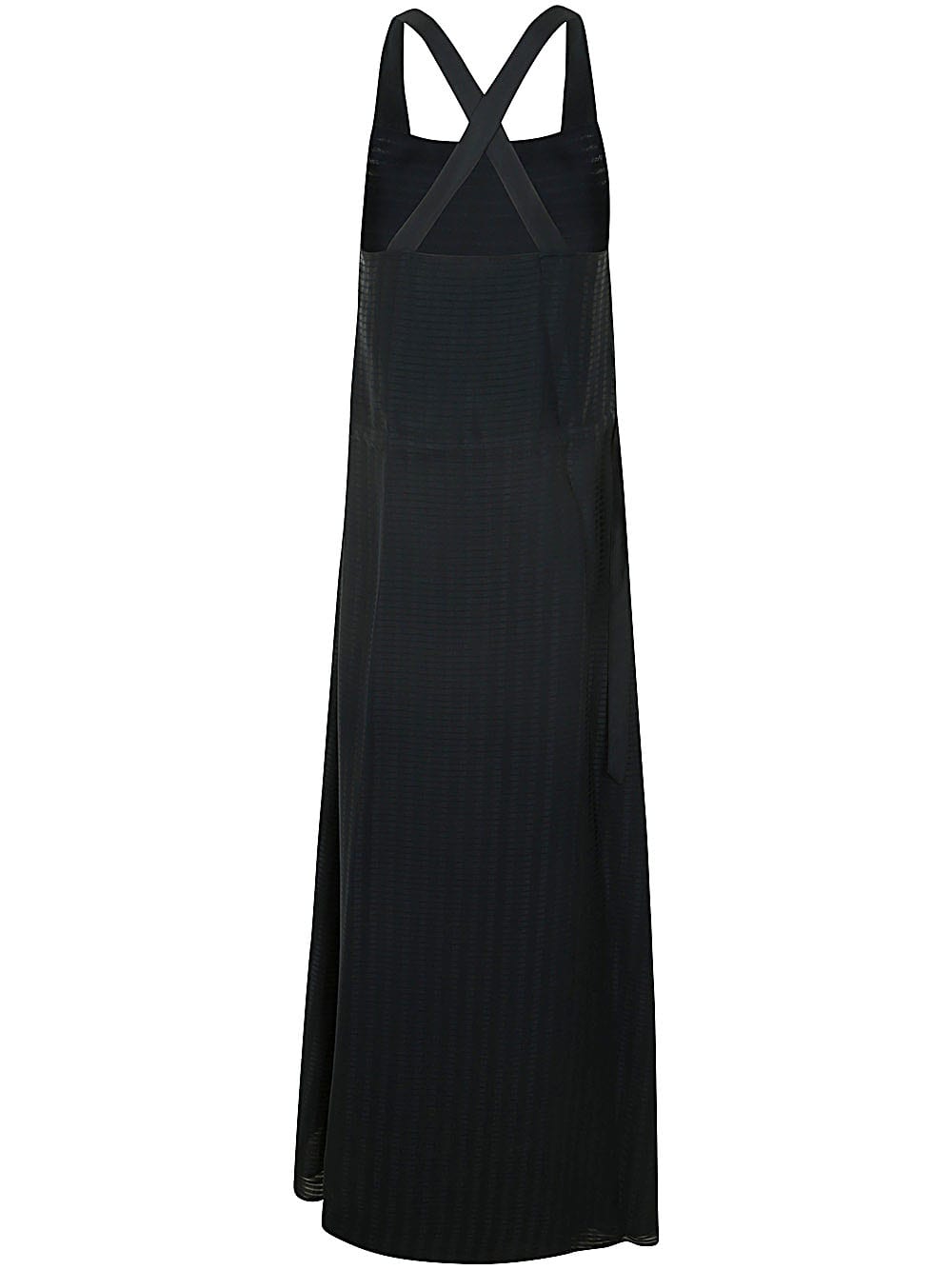 Shop Emporio Armani Long Dress With Belt In Blue