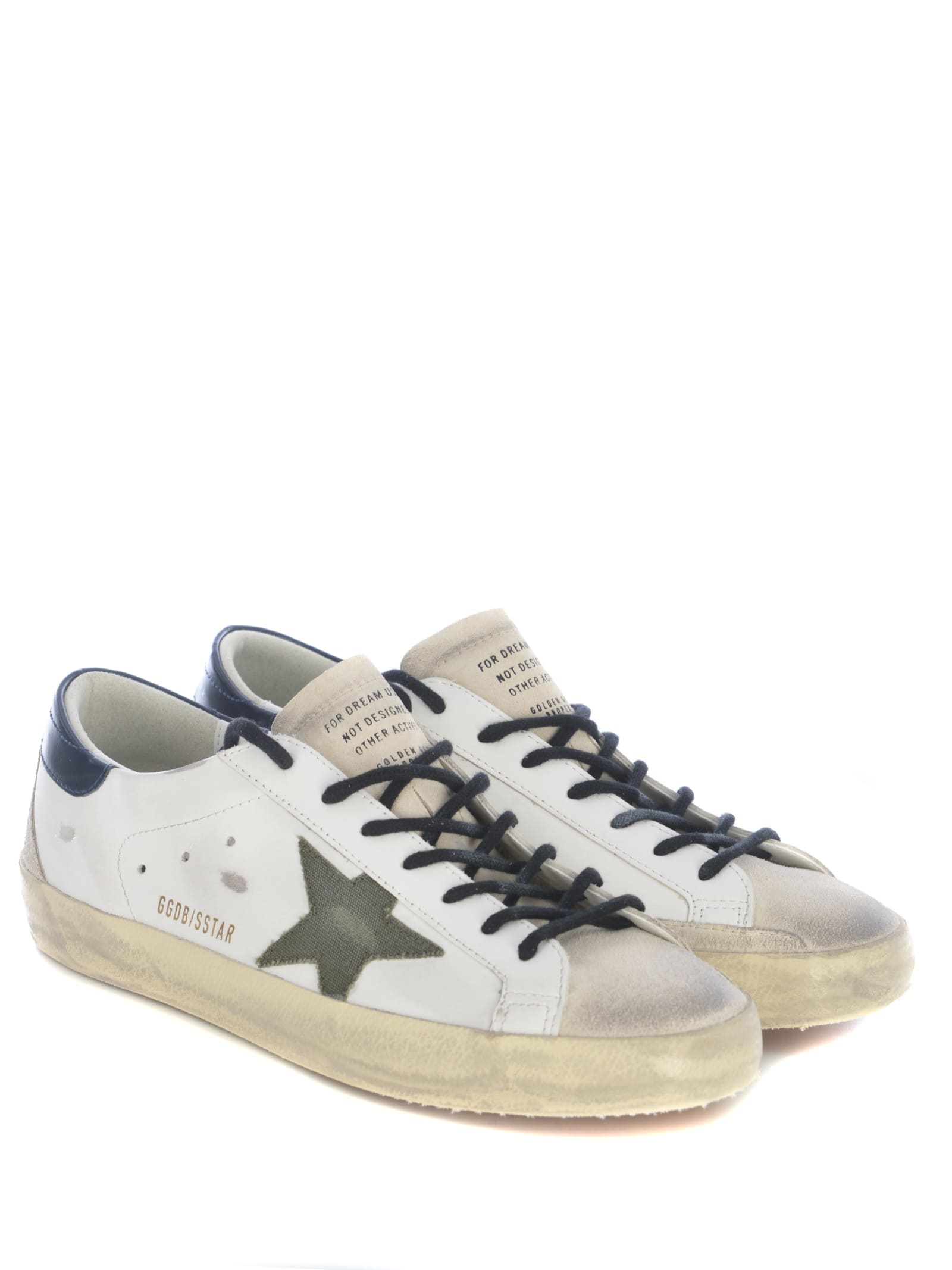 Shop Golden Goose Sneakers  Super Star Made Of Leather In Bianco