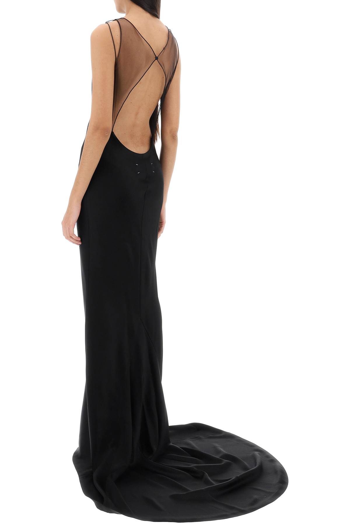 Shop Maison Margiela Maxi Mermaid Dress In Black