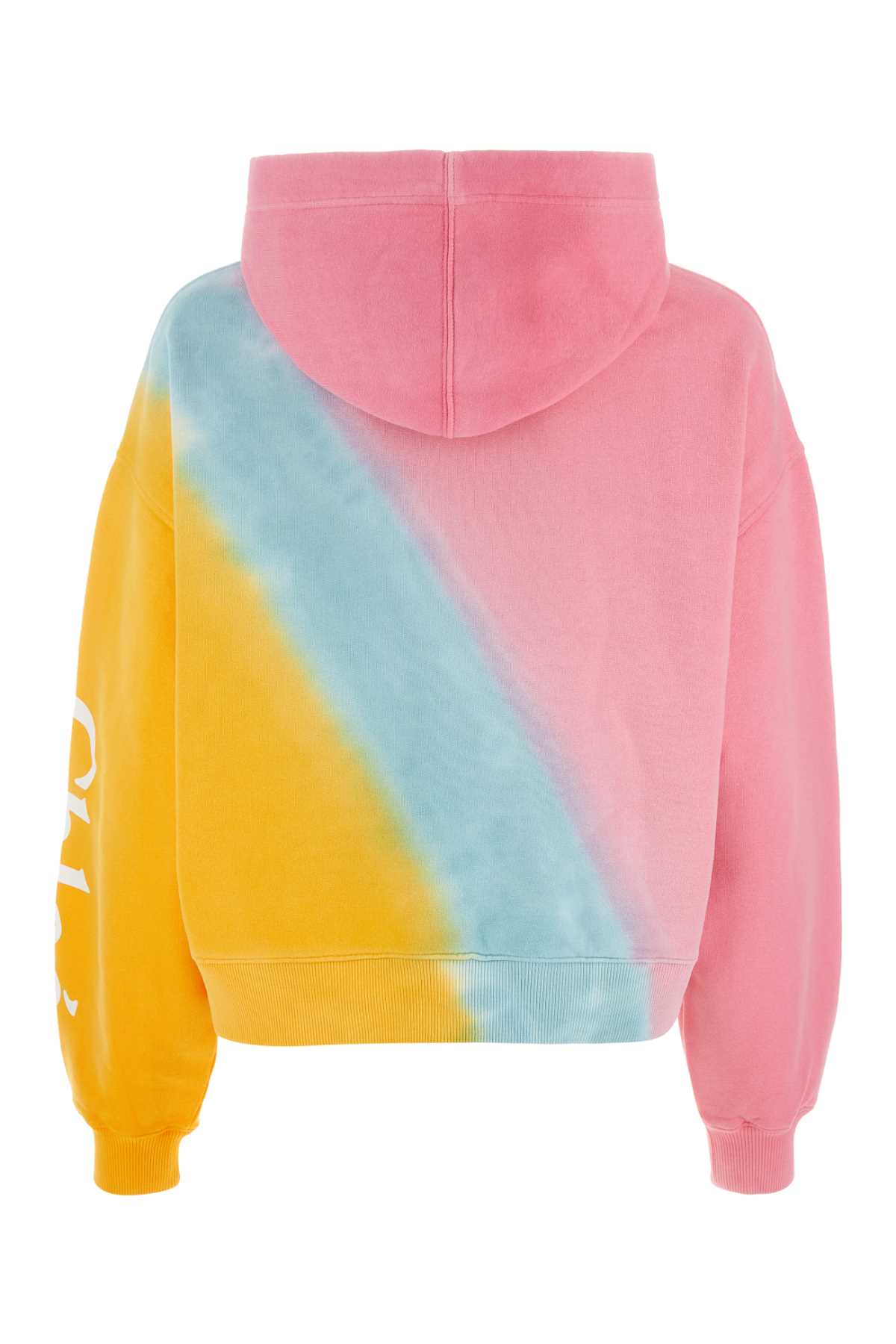 Chloé Multicolor Cotton Oversize Sweatshirt In Multicolorpink1