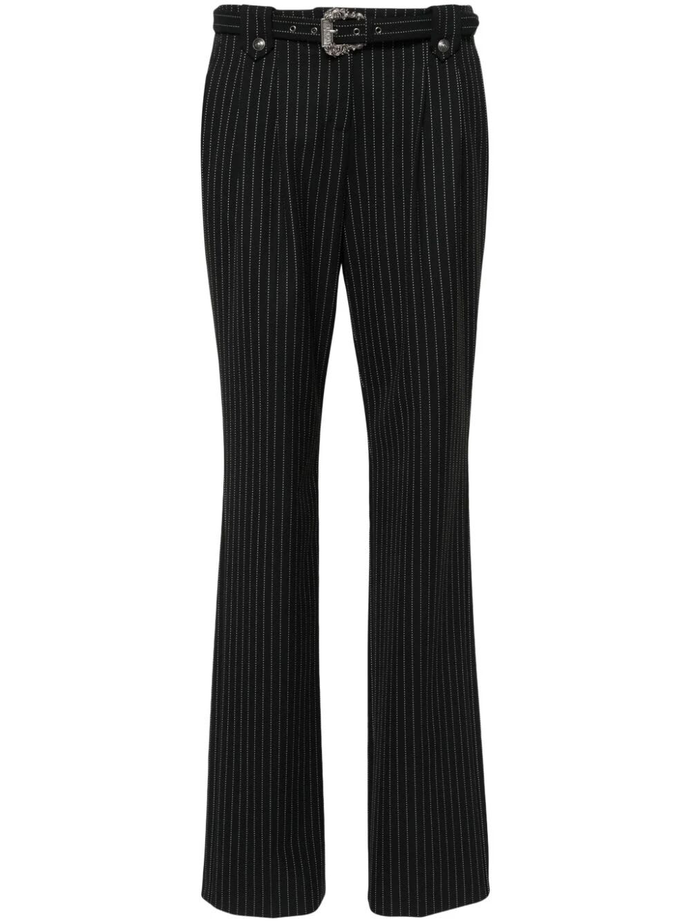 Shop Versace Jeans Couture Tailored Pants In Black