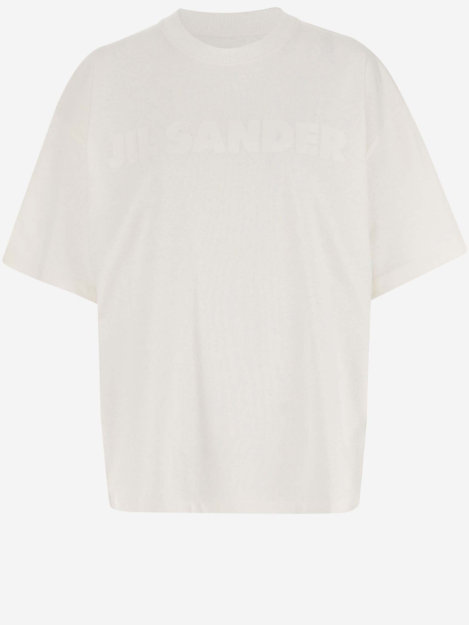 Shop Jil Sander Cotton Jersey T-shirt With Logo In White