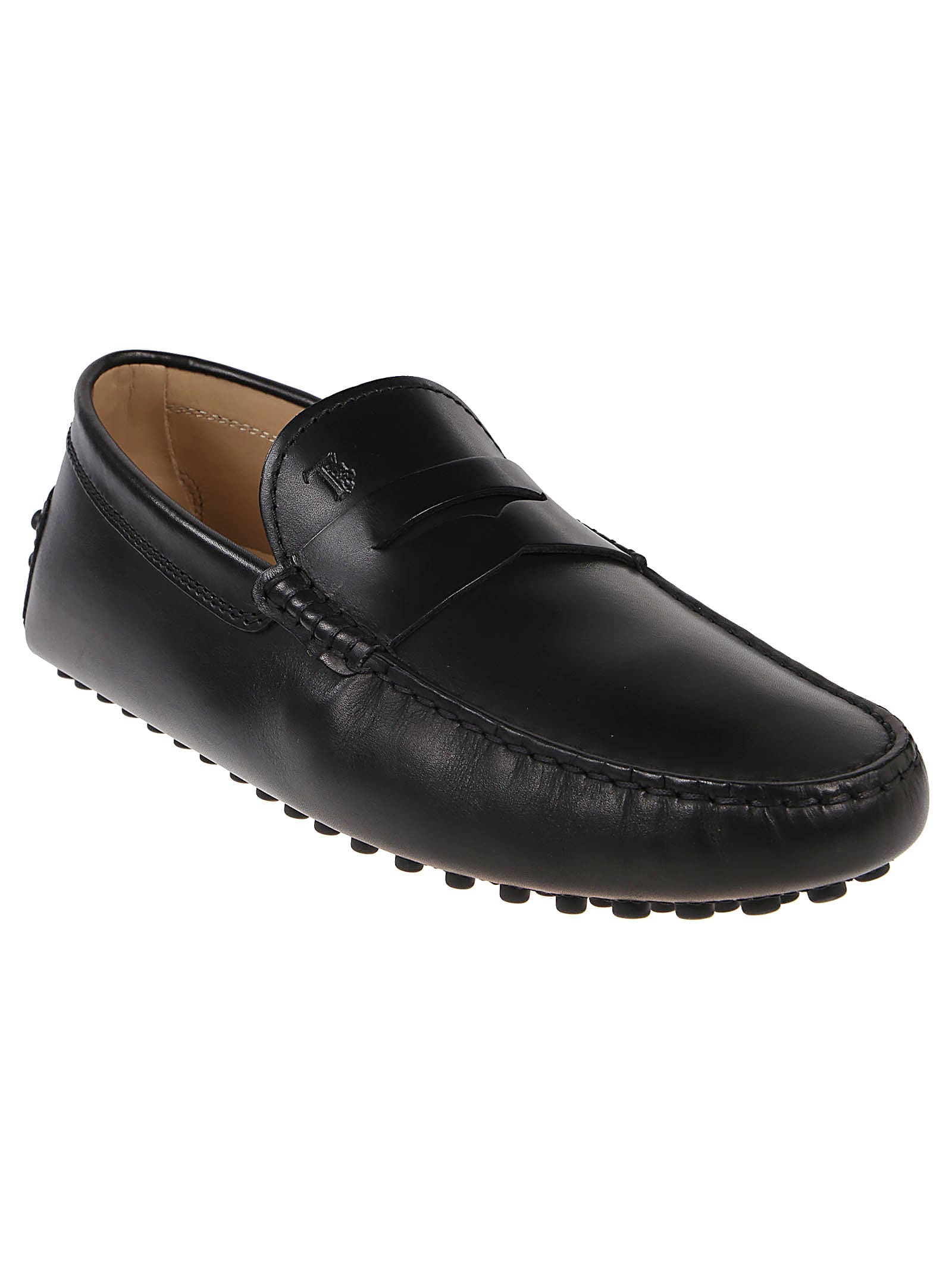 Shop Tod's 64c New Gommino Loafers In Nero