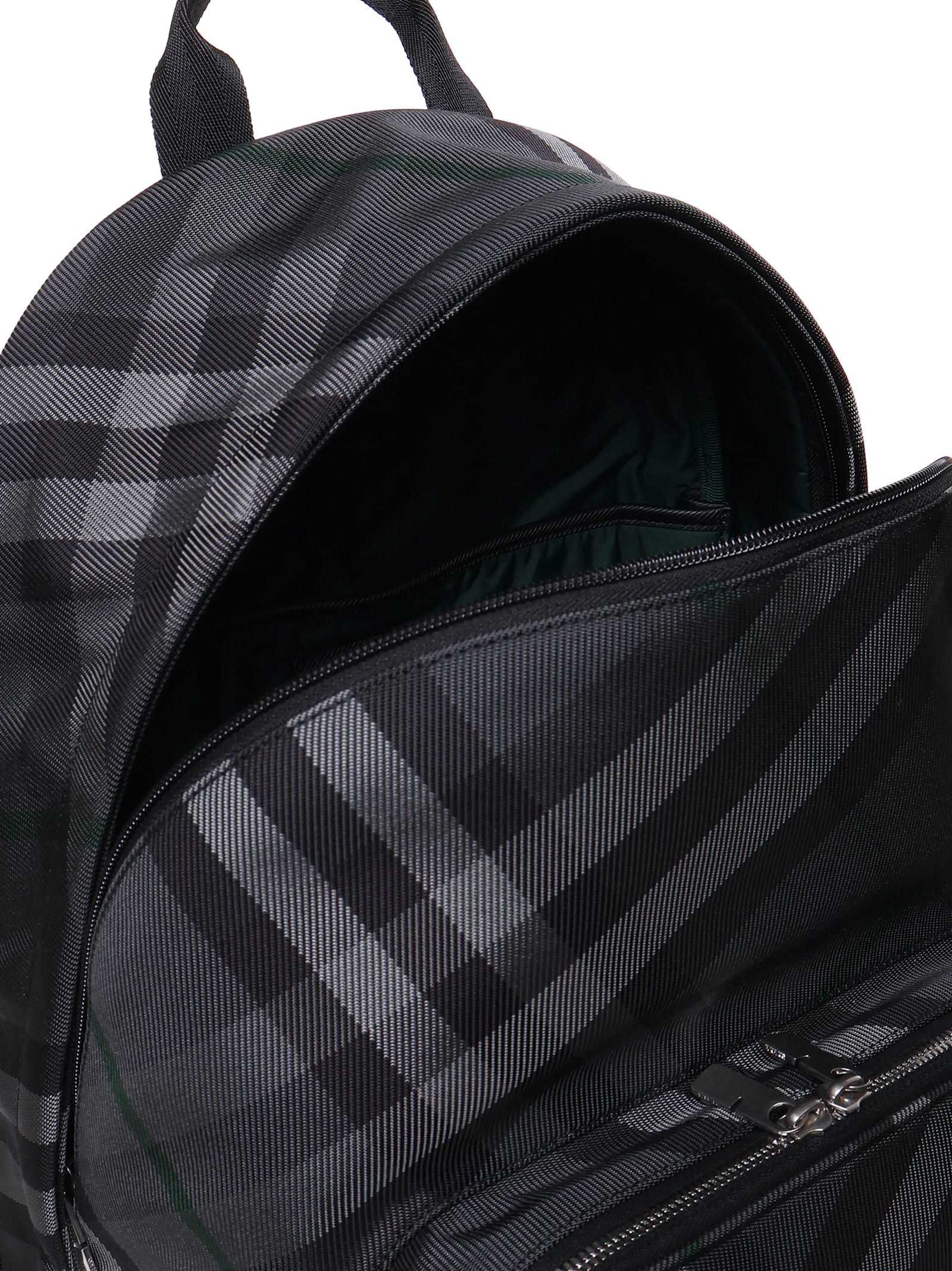 Shop Burberry Vintage Check Backpack In Black