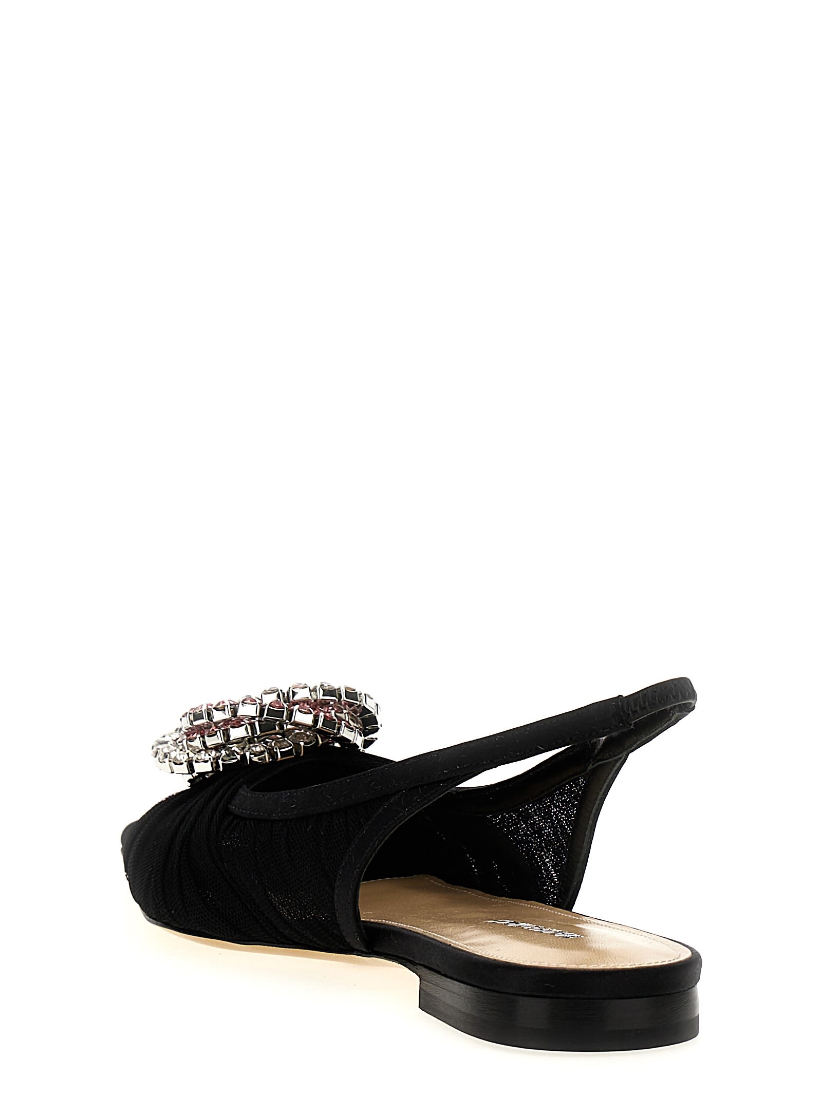 Mach&mach Galaxy Embellished Slingback Pointed Toe In Black