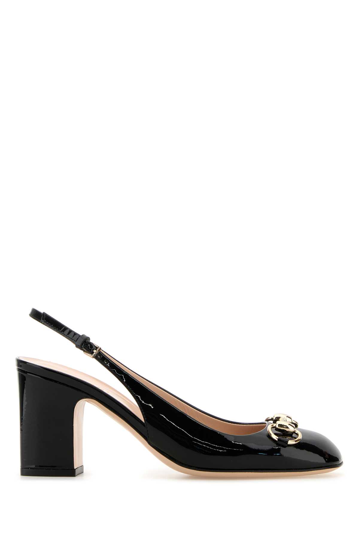 Shop Gucci Black Leather Pumps In Nero