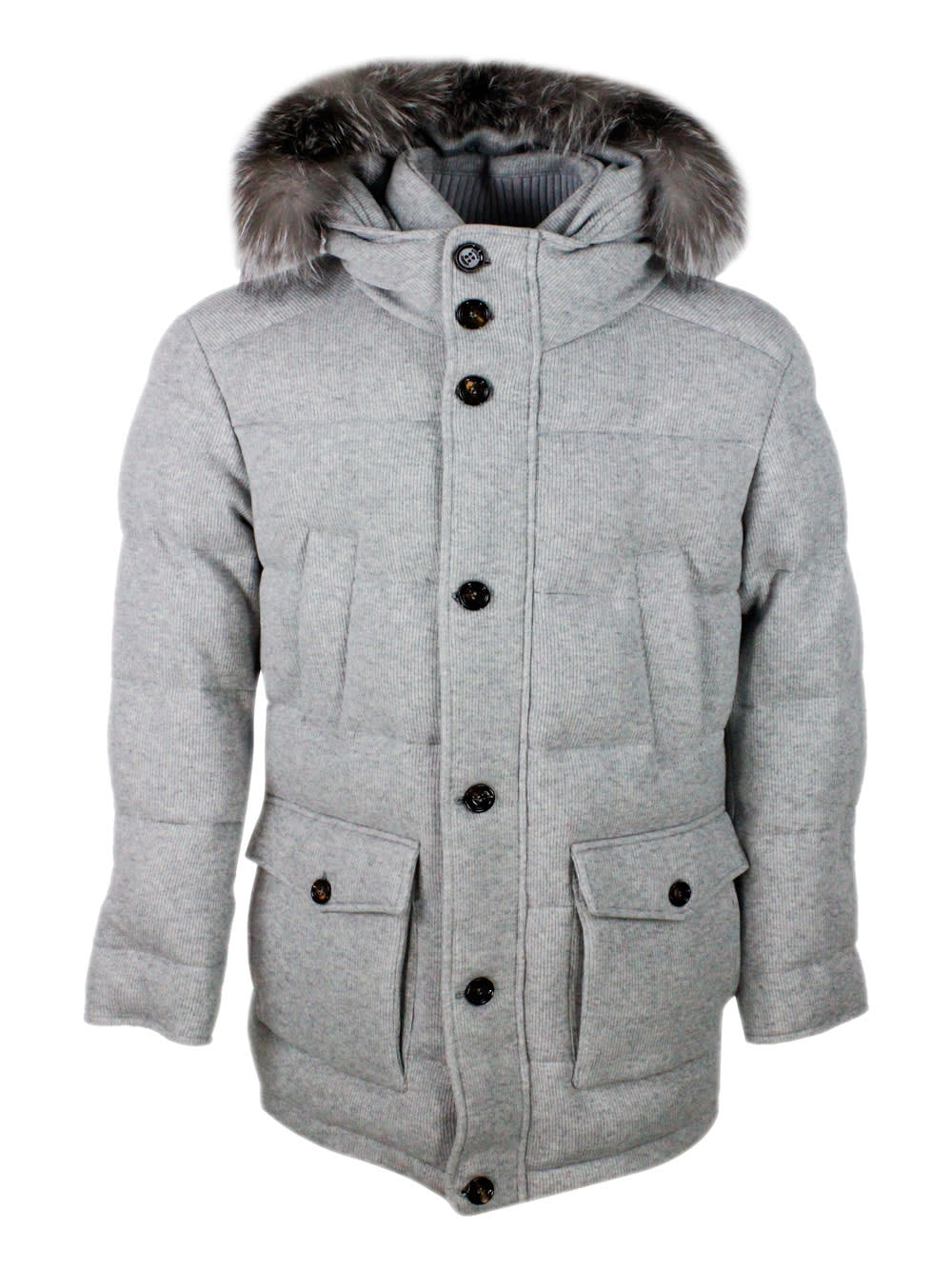 Shop Kired Down Jacket In Grey