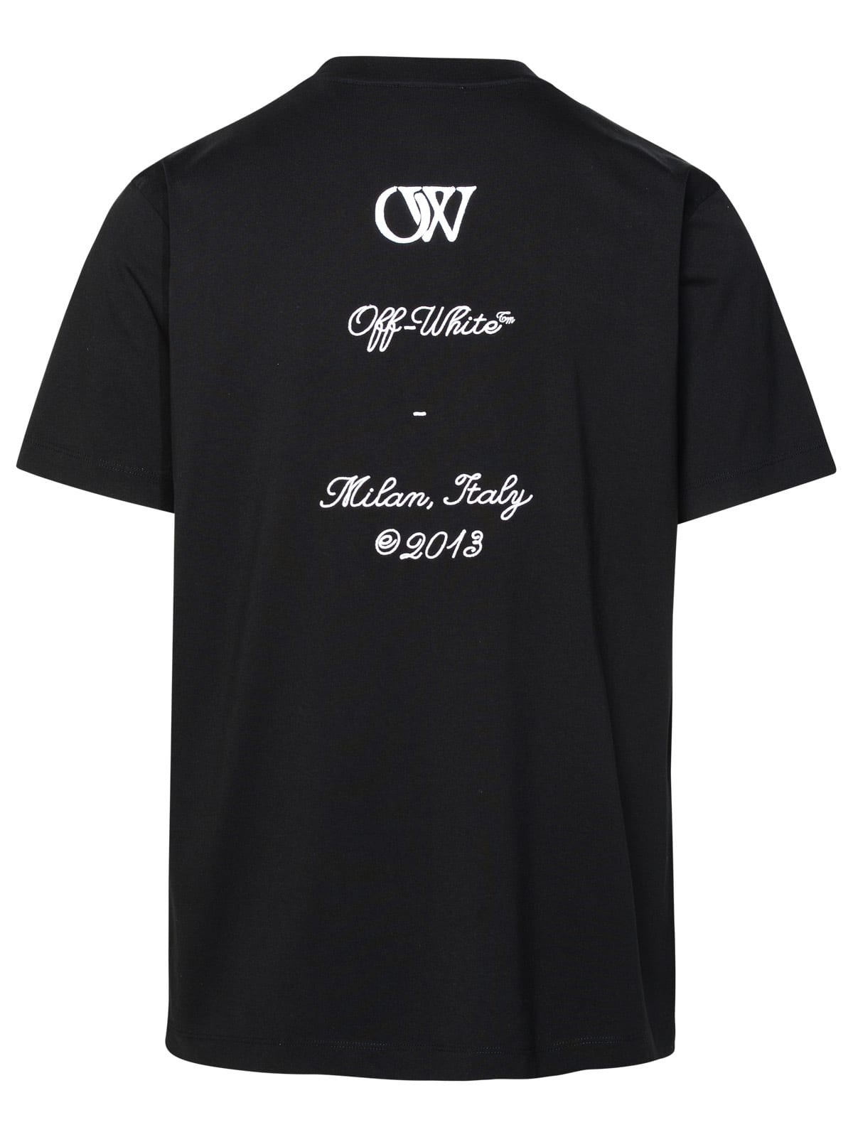Shop Off-white Logo 23 Black Cotton T-shirt In Black/white