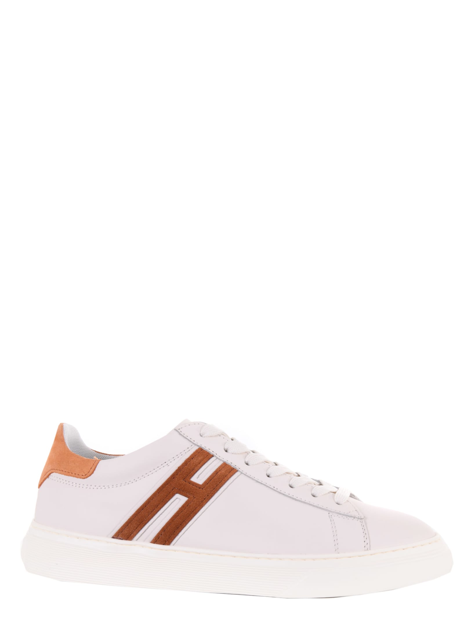 Shop Hogan Sneakers  H365 In Avorio/arancio