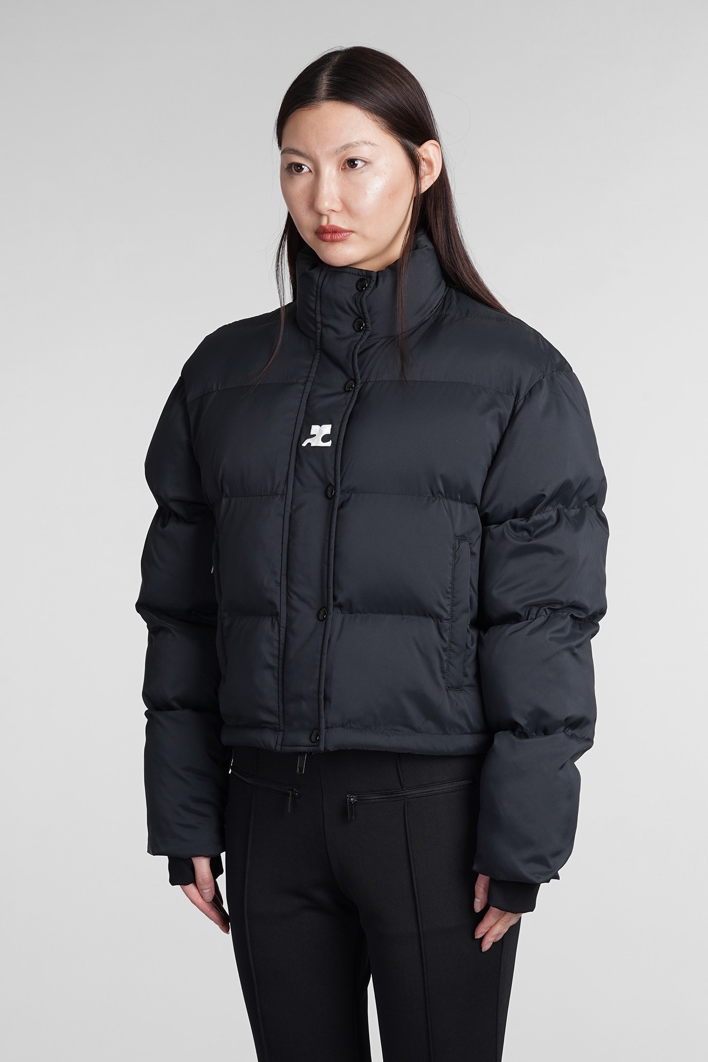 Courrèges Polyester Padded Jacket In Black