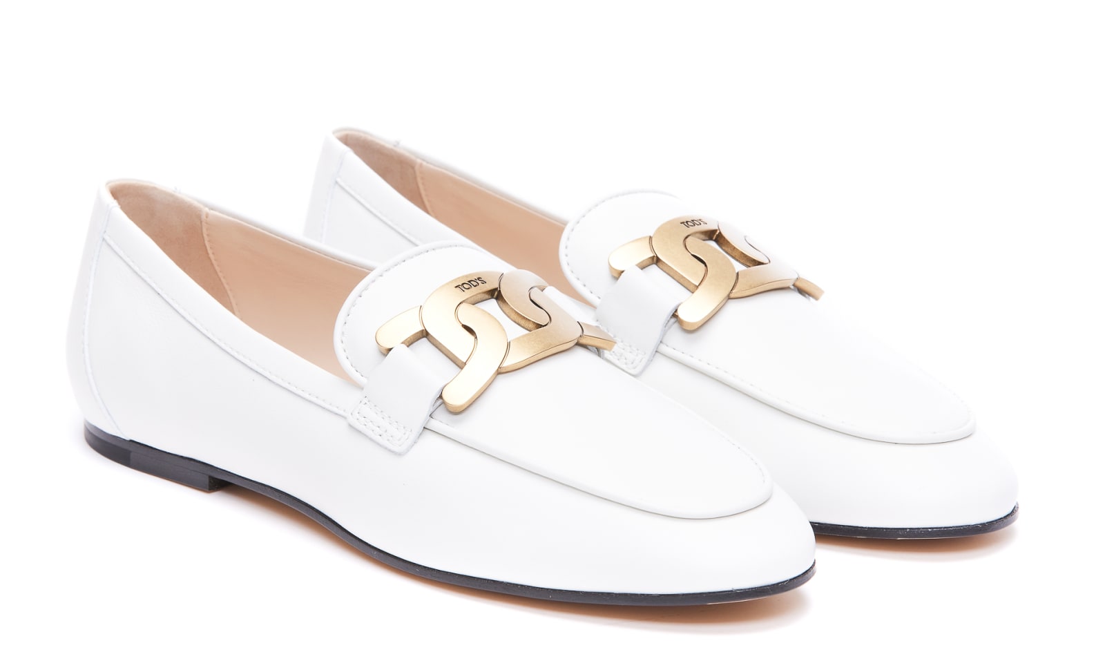 Shop Tod's Kate Loafers In White