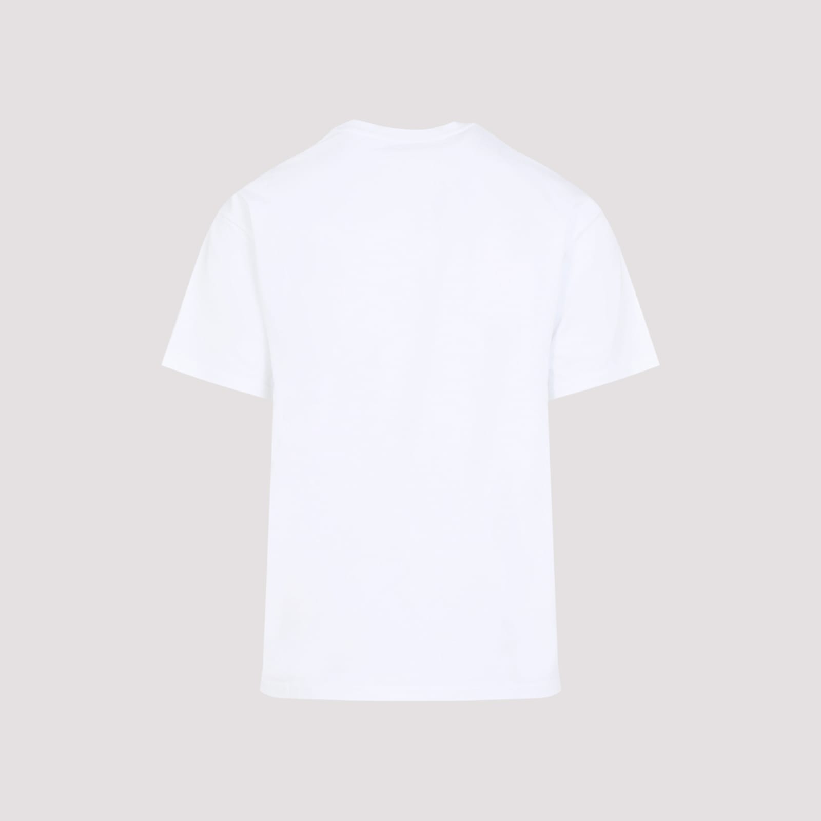 Givenchy Men White Crew Neck T-shirt With Logo On Front And Back In Cotton Man In White