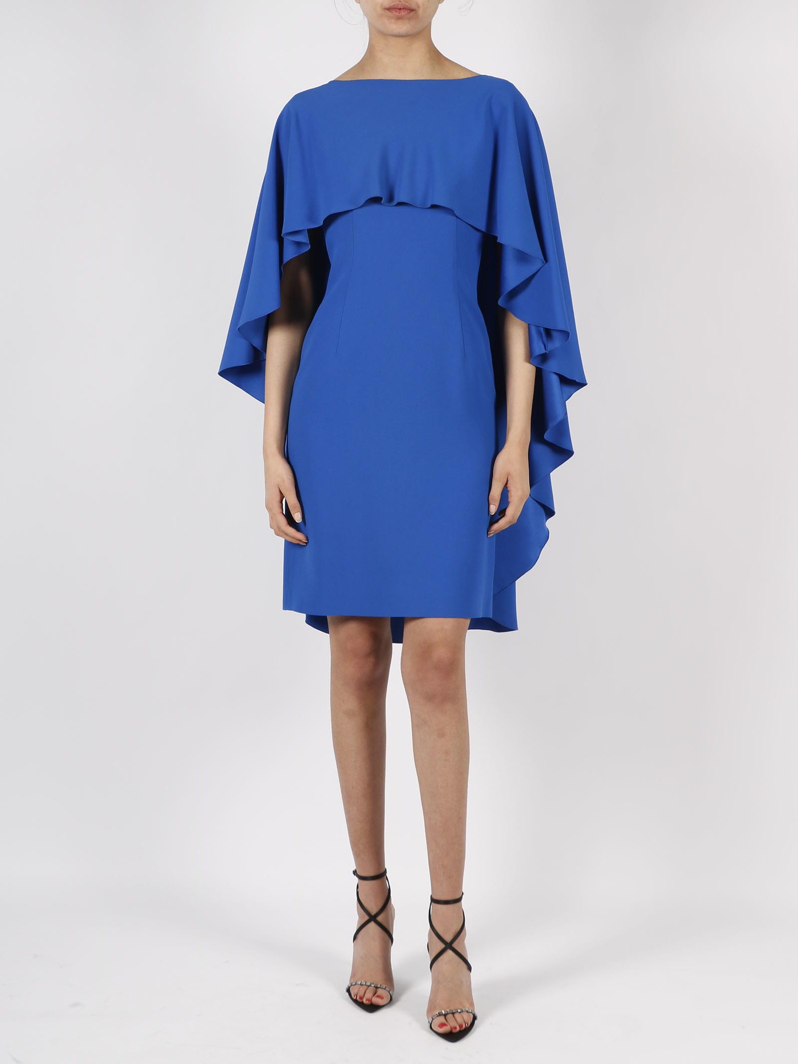 Shop Alberta Ferretti Enver Satin Midi Dress In Bluette