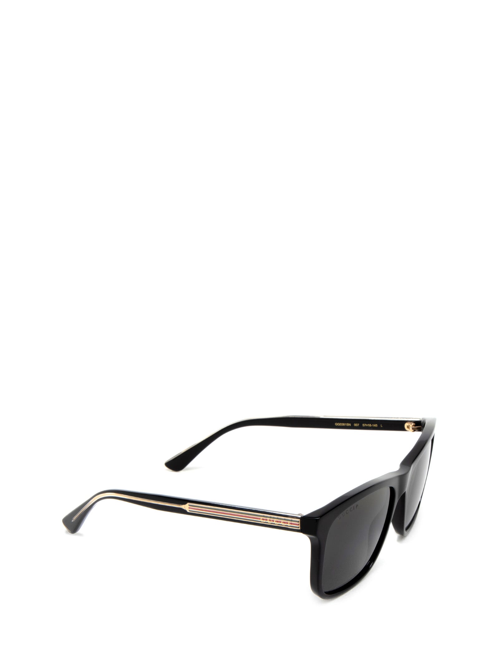 Shop Gucci Gg0381sn Black Sunglasses