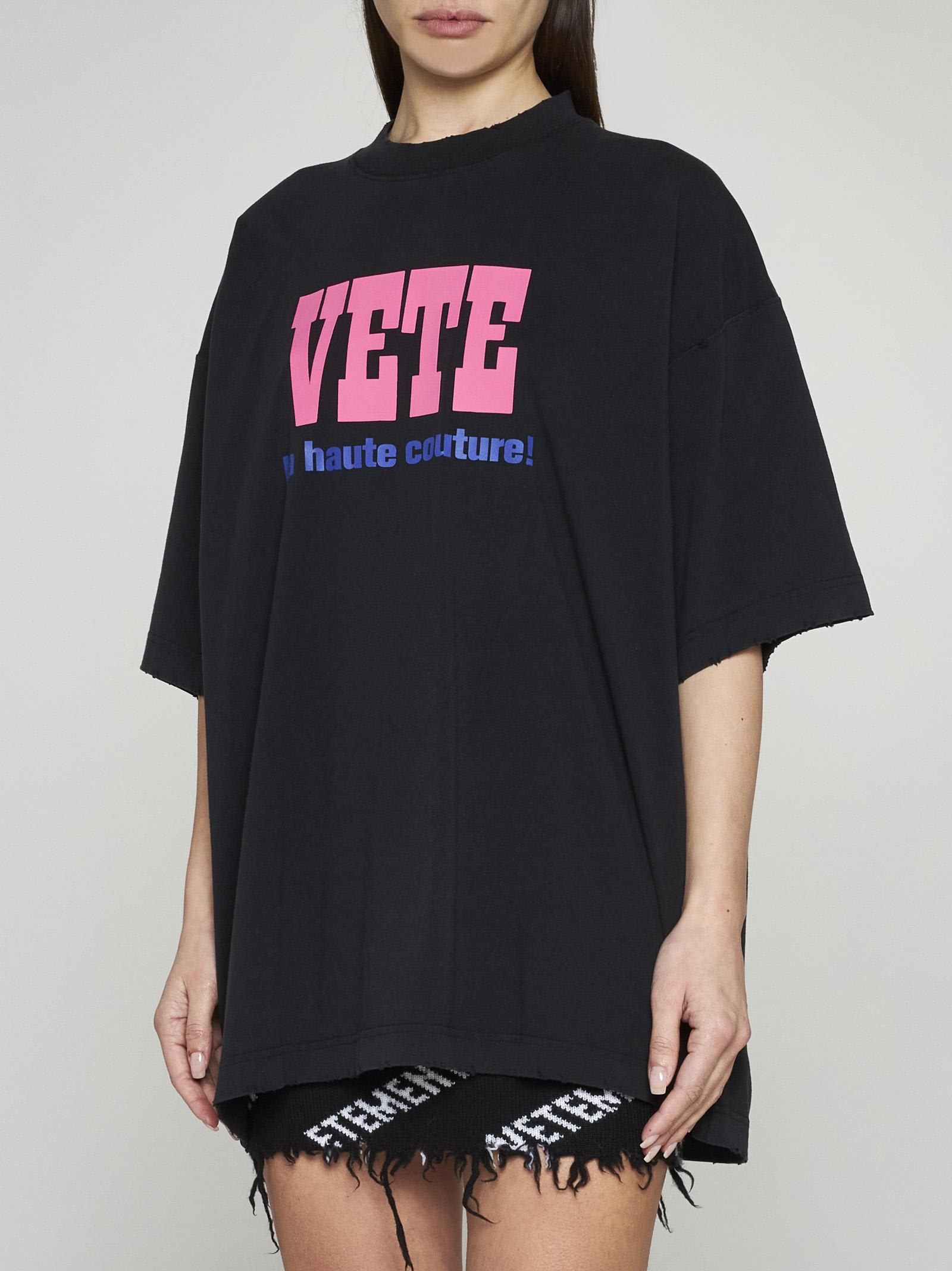 Vetements La Haute Couture Cotton T-shirt In Black | ModeSens