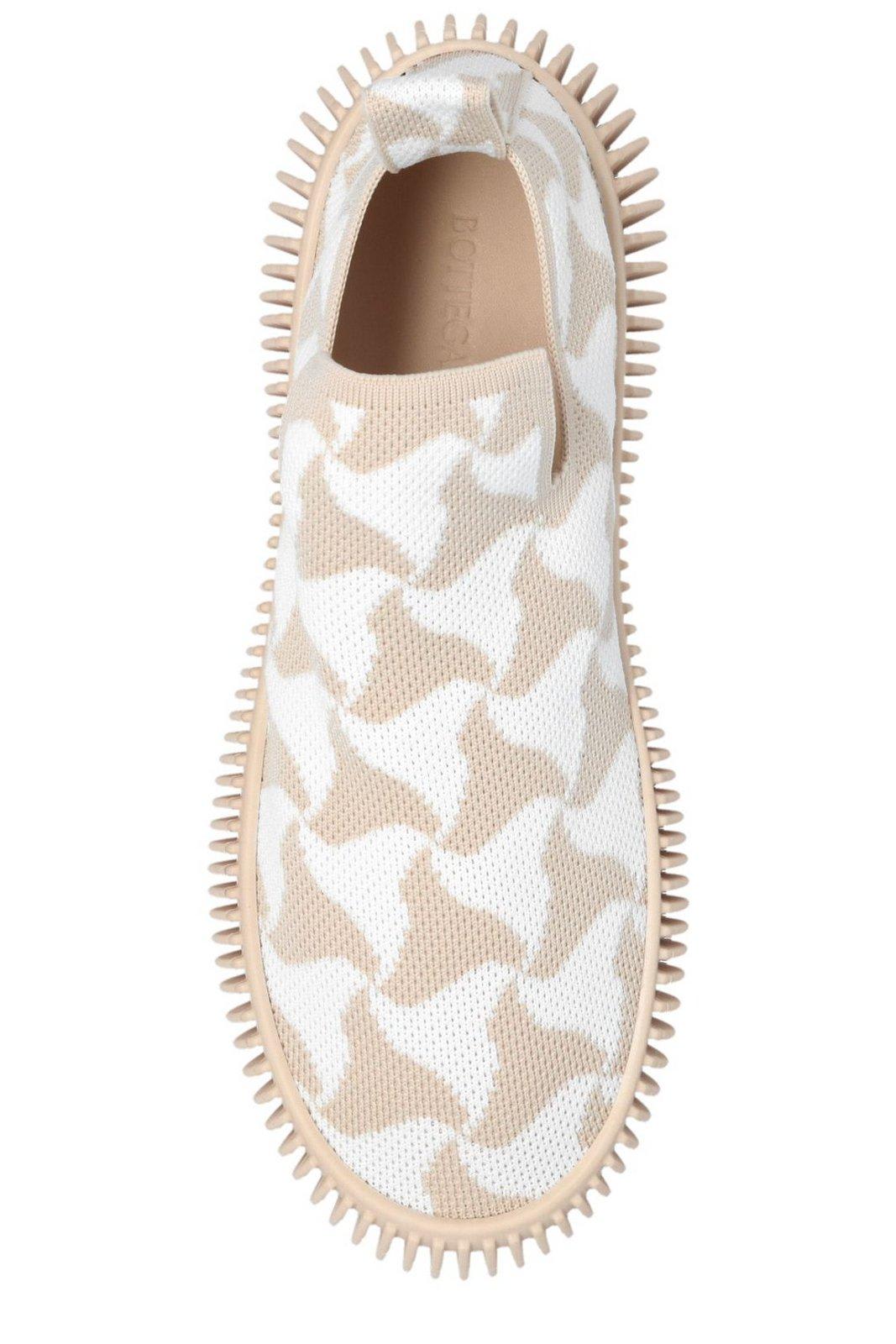 Shop Bottega Veneta Interwoven Designed Slip-on Sneakers In 2629