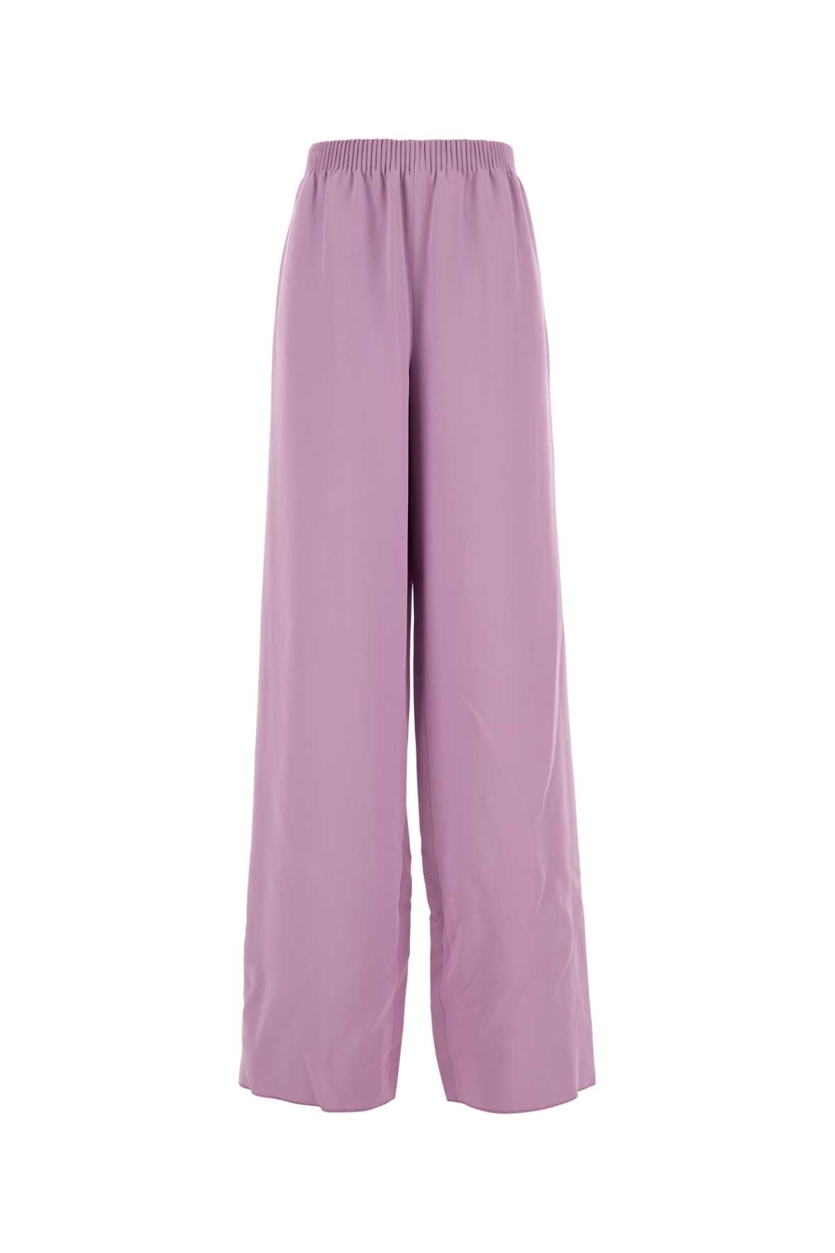 Valentino Elastic Wide Leg Trousers In Purple
