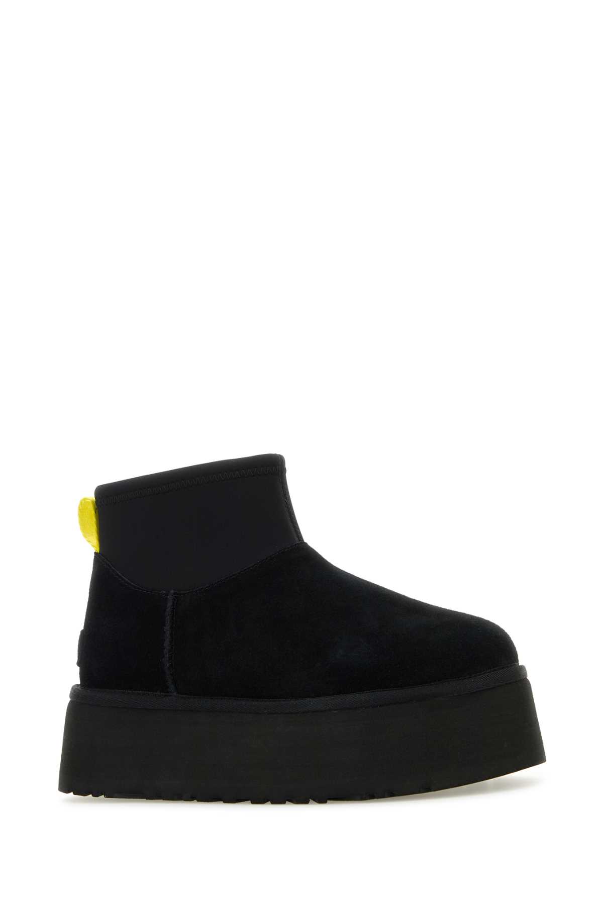 Ugg Black Suede Mini Dipper Ankle Boots In Black