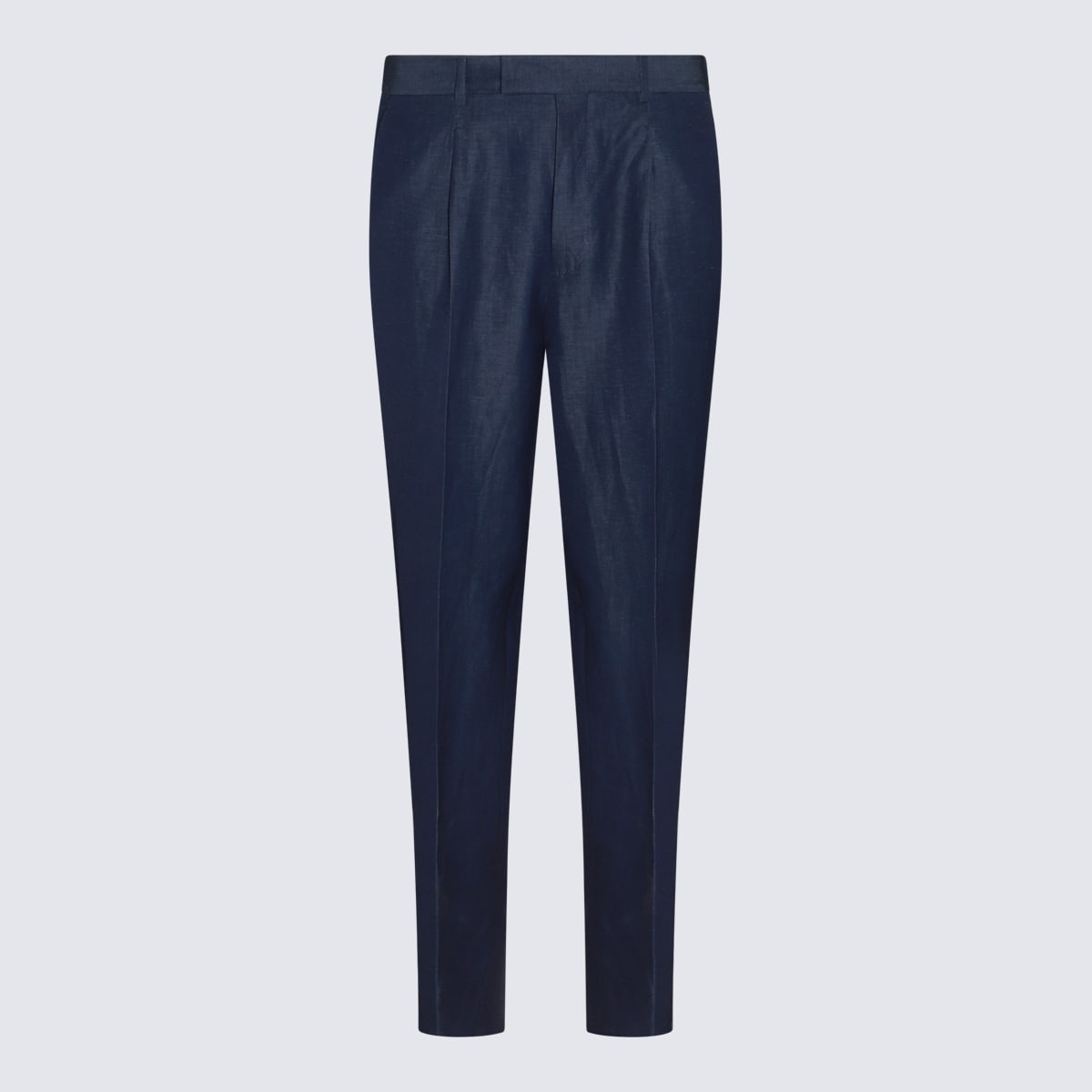 Shop Zegna Blue Wool Pants
