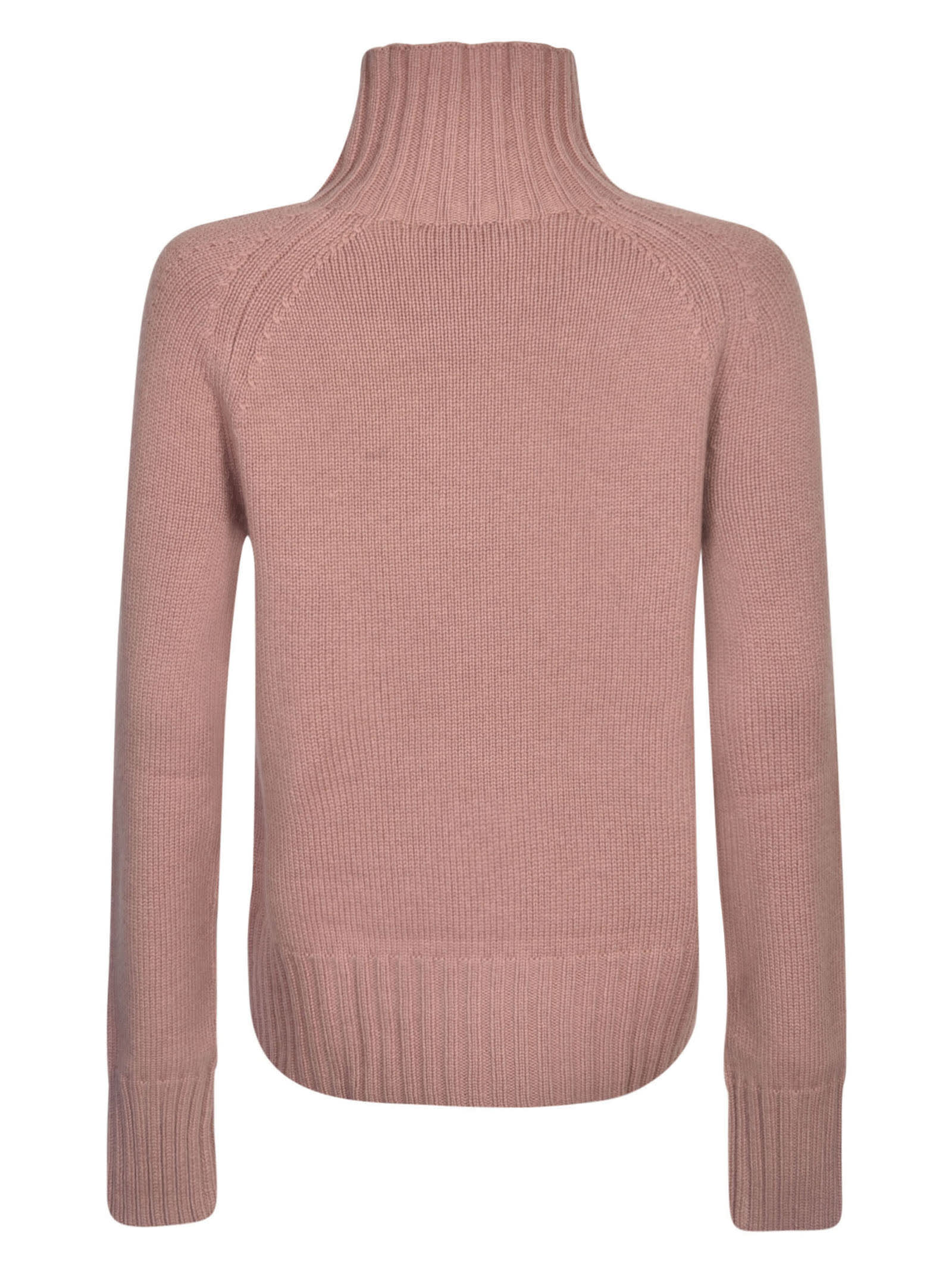 Shop 's Max Mara Rib Trim Turtleneck Pullover In Rosa