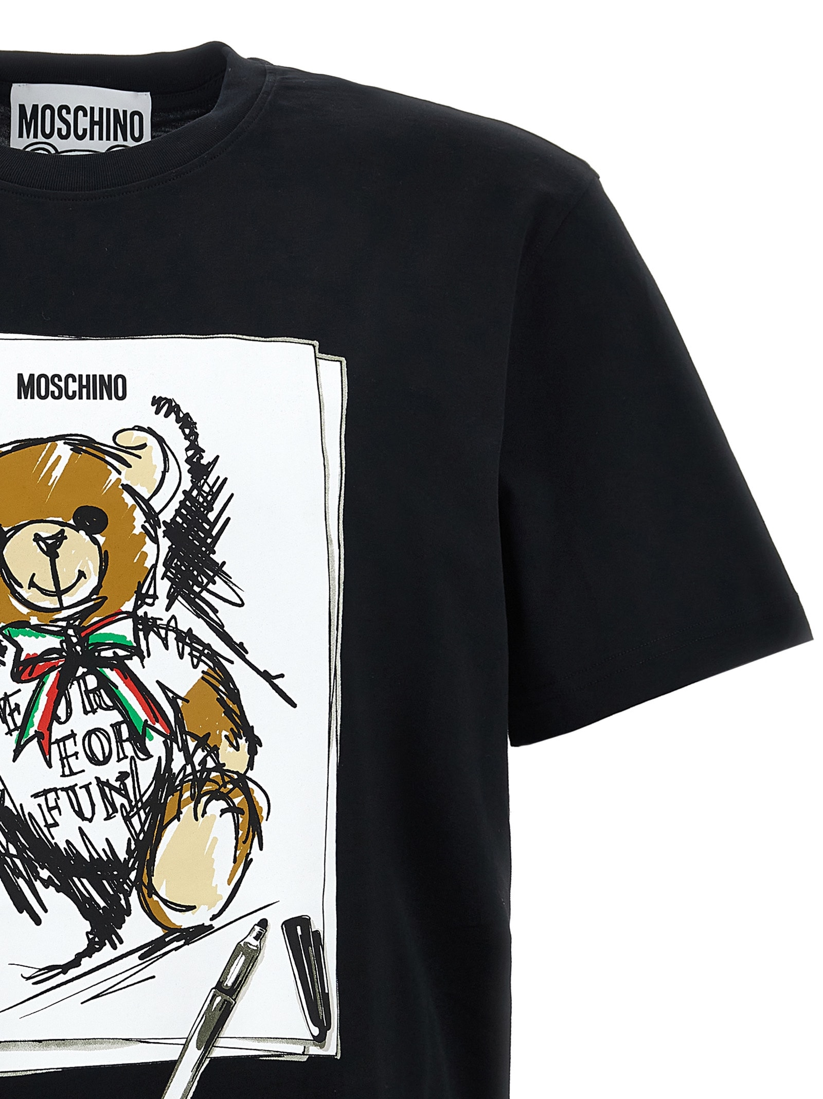 Shop Moschino Teddy T-shirt In Black