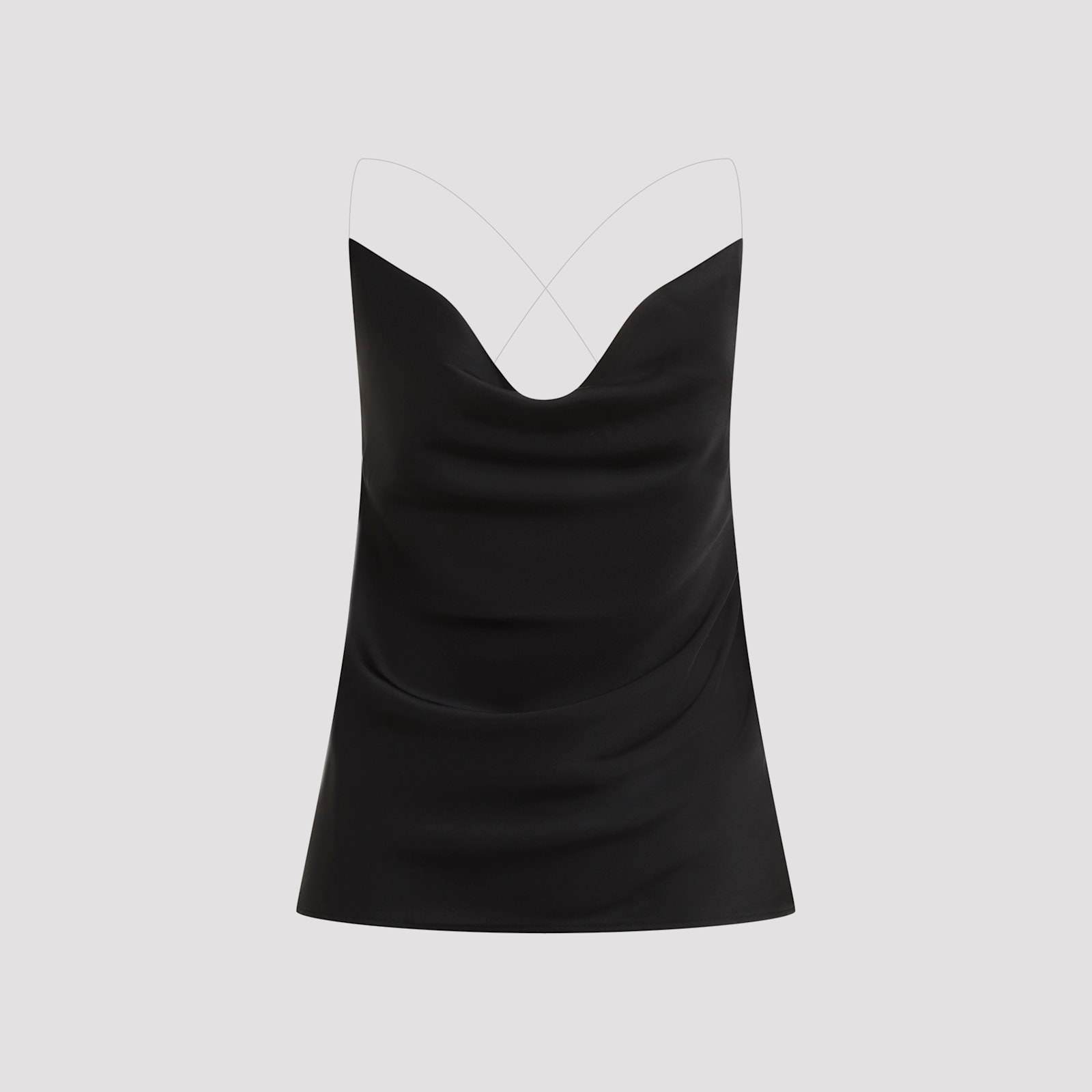 Shop Y/project Evergreen Invisible Strap Slip Top In Evergreen Black