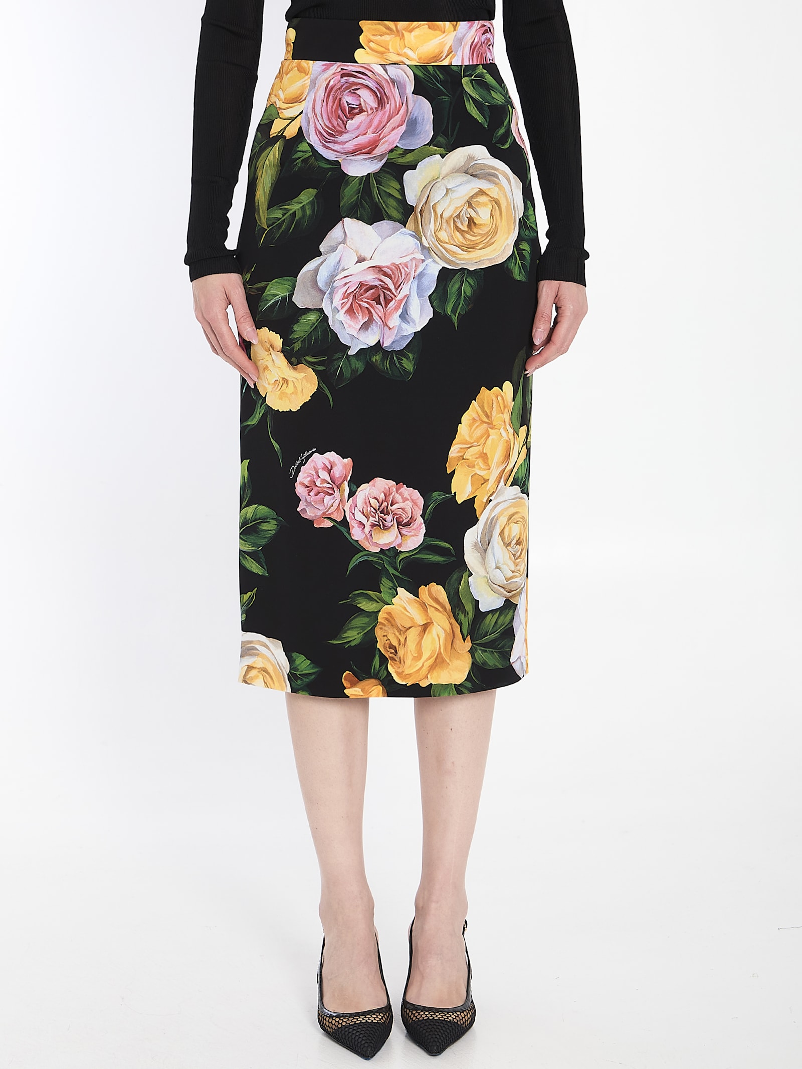 Floral Pencil Skirt