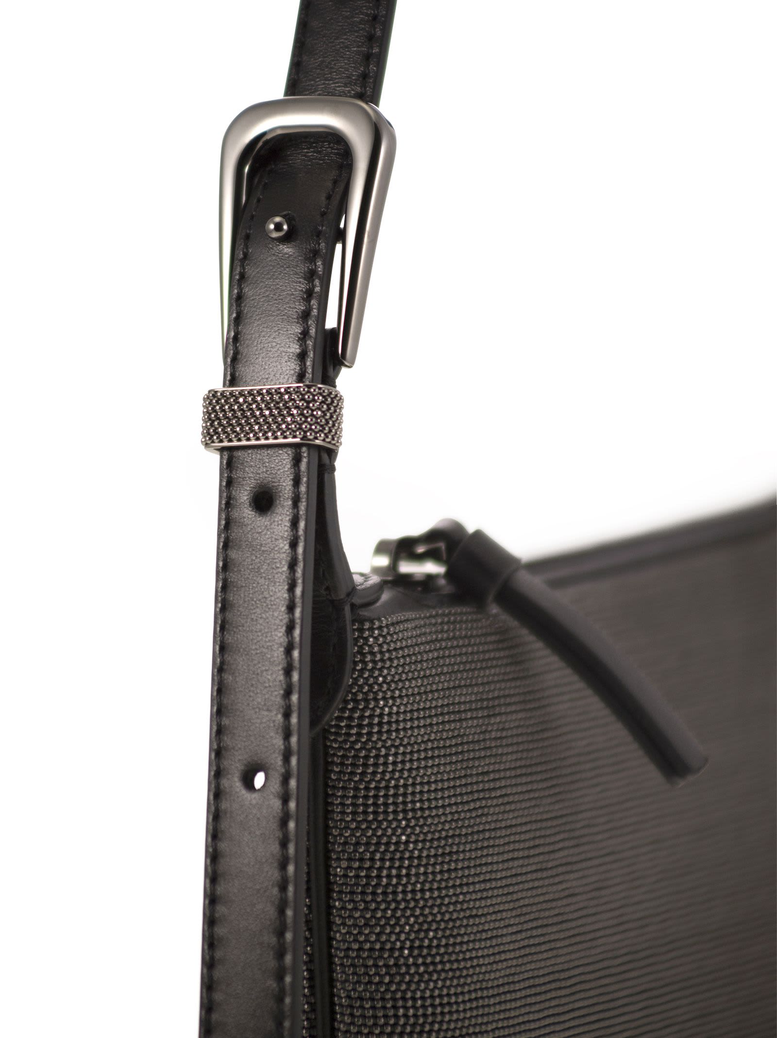 Shop Brunello Cucinelli Bc Duo Precious Shoulder Bag In Black