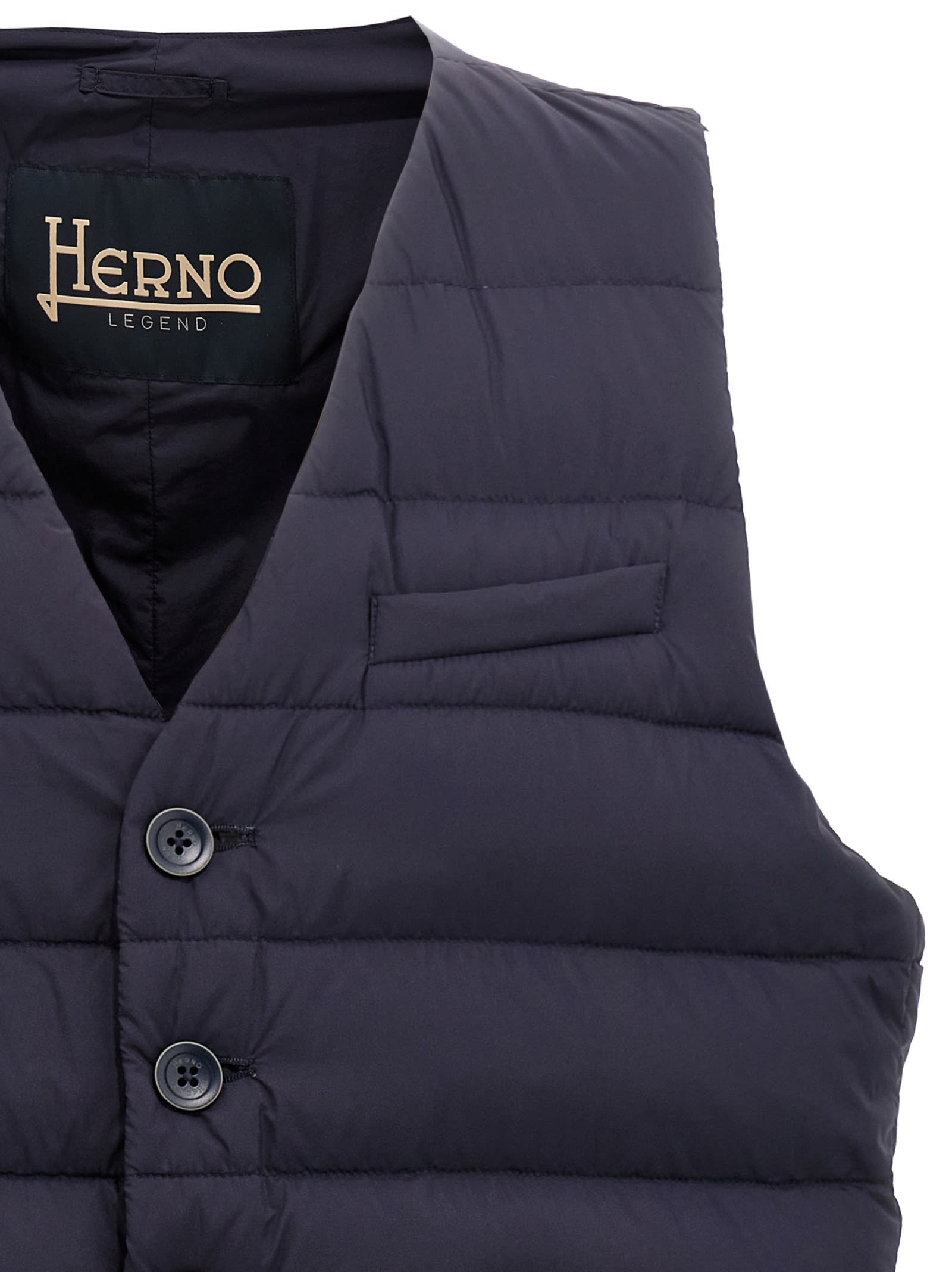 Shop Herno Il Panciotto Vest In Blue