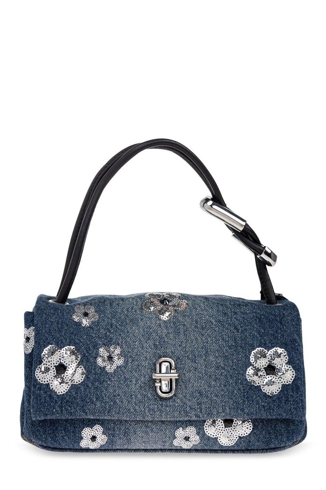 The Sequin Daisy Denim Mini Dual Bag