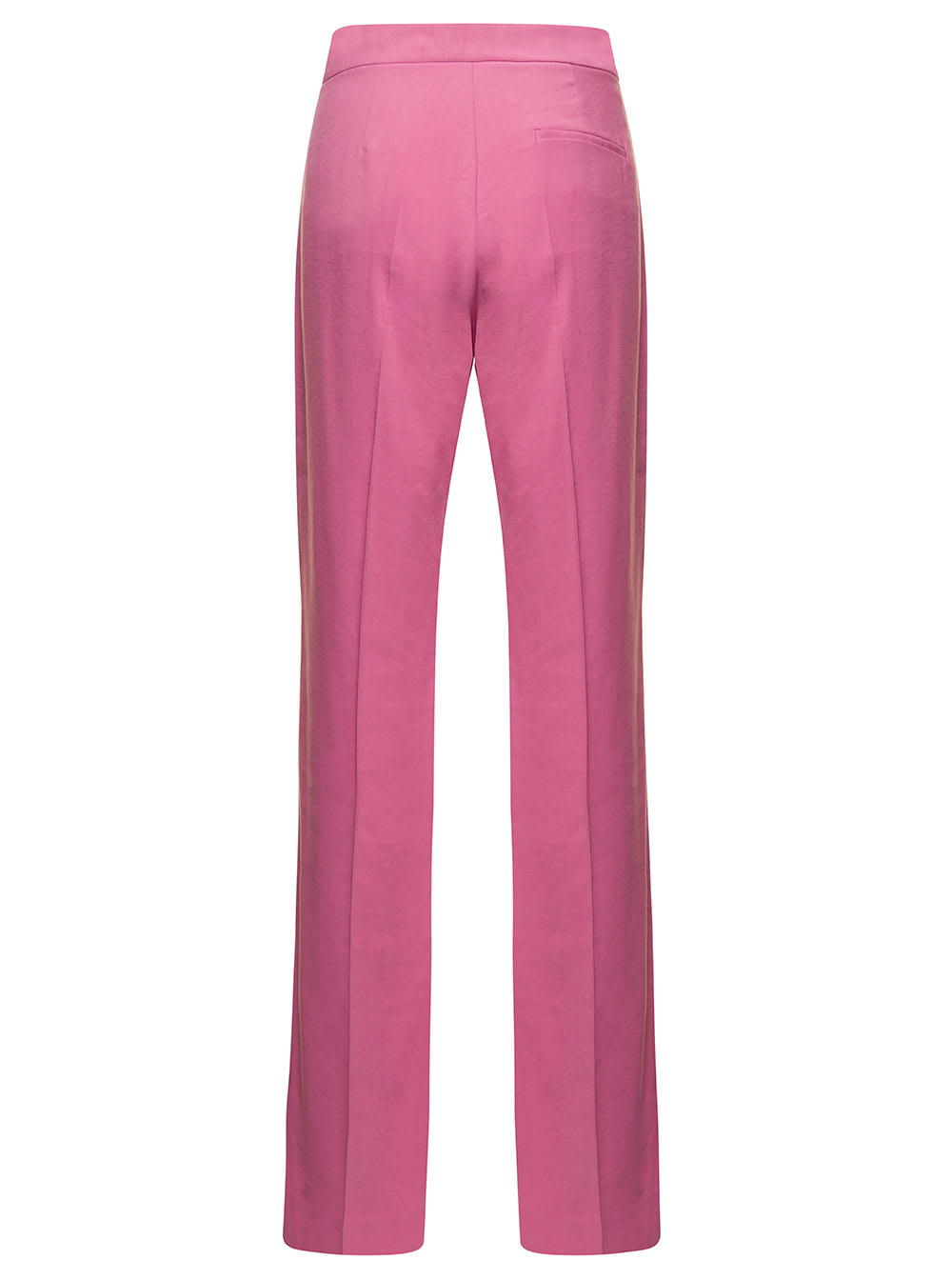 Shop The Andamane Pink Straight Trousers Galdys In Viscose Woman