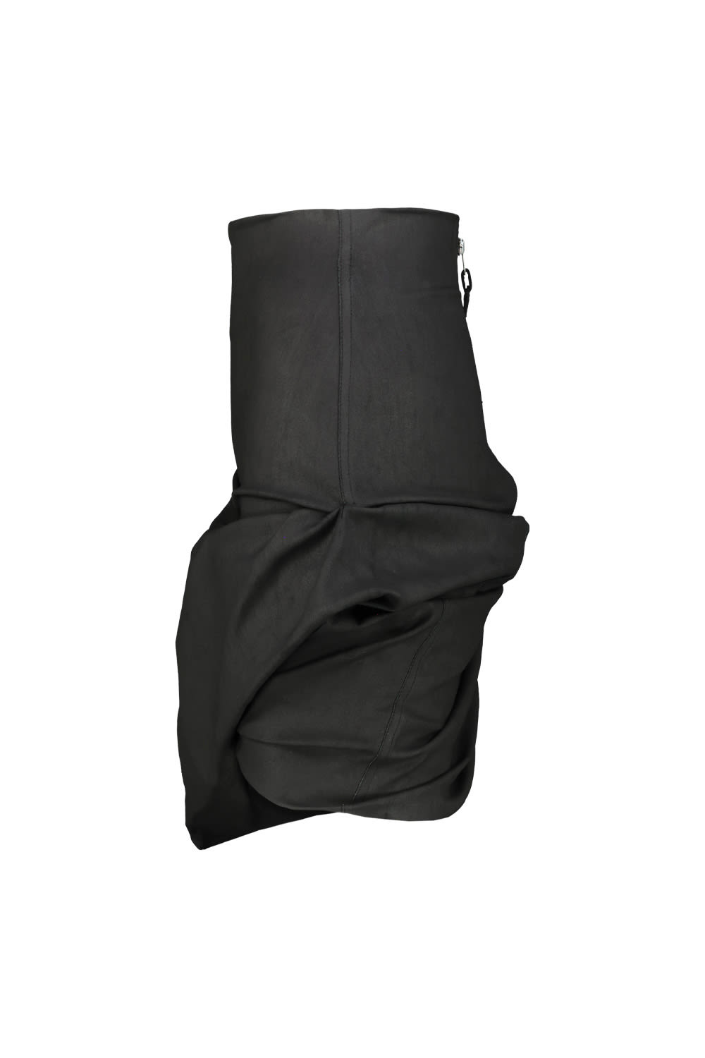 Rick Owens Draped Miniskirt In Denim Clothing In Black