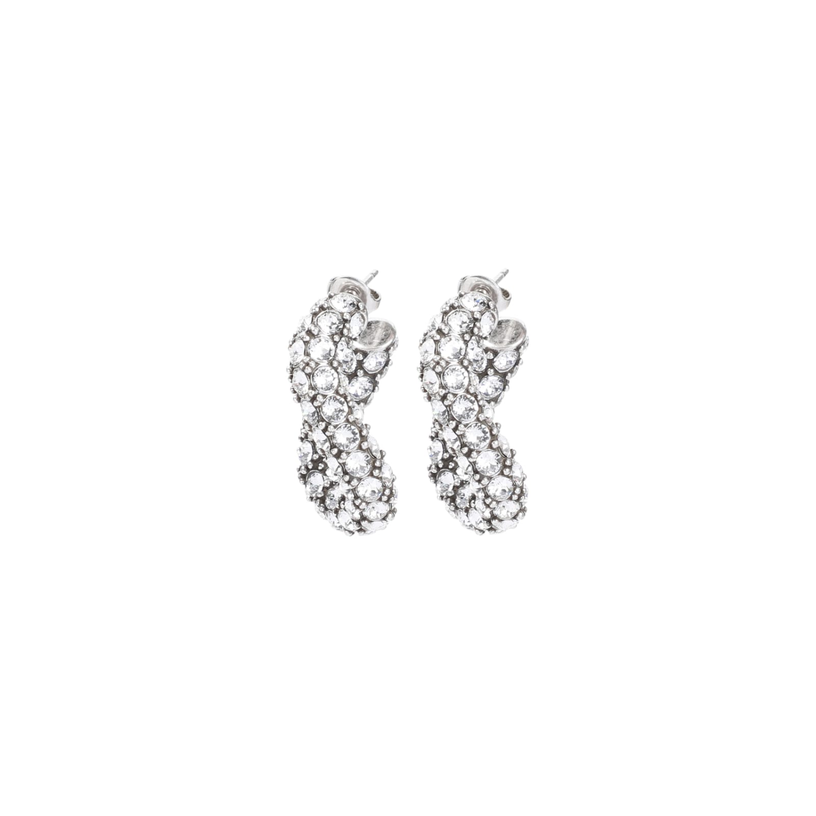 Shop Isabel Marant Brass Earrings In Trsi Trasparent Silver