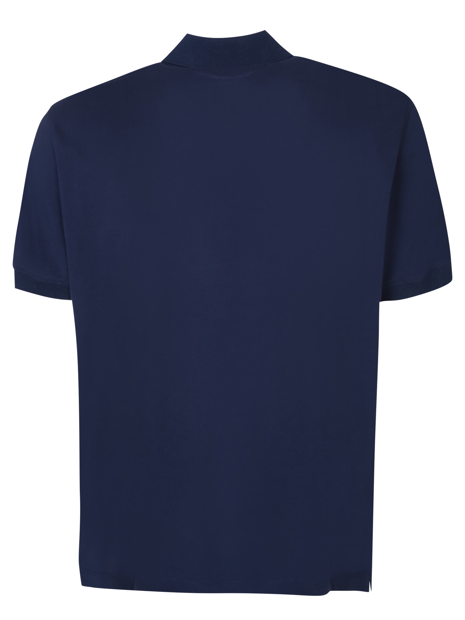 Shop Brunello Cucinelli Logo Blue Polo Shirt