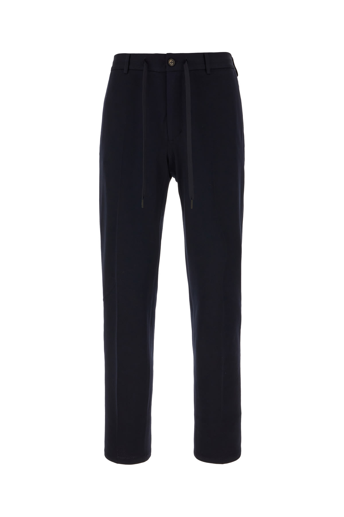 Circolo 1901 Navy Blue Stretch Cotton Pants In Black