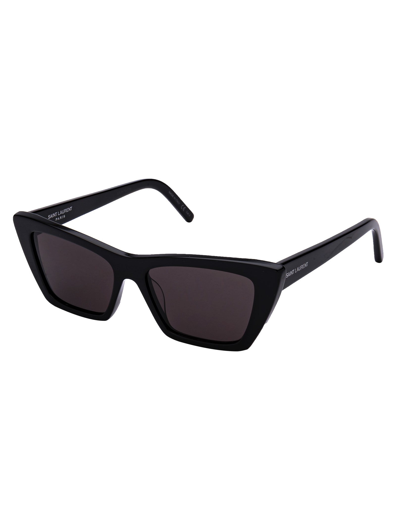 Shop Saint Laurent Sl 276 Mica Sunglasses In 001 Black Black Grey