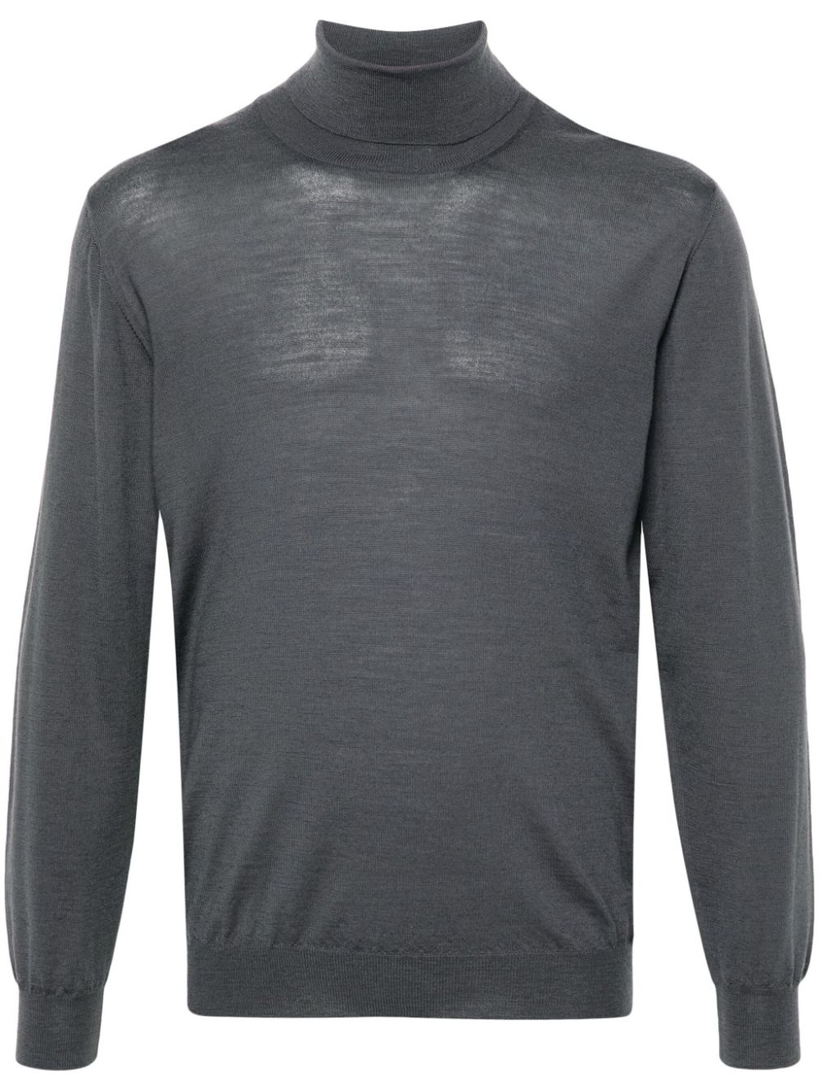 Shop Fedeli Grey Derby Sweater