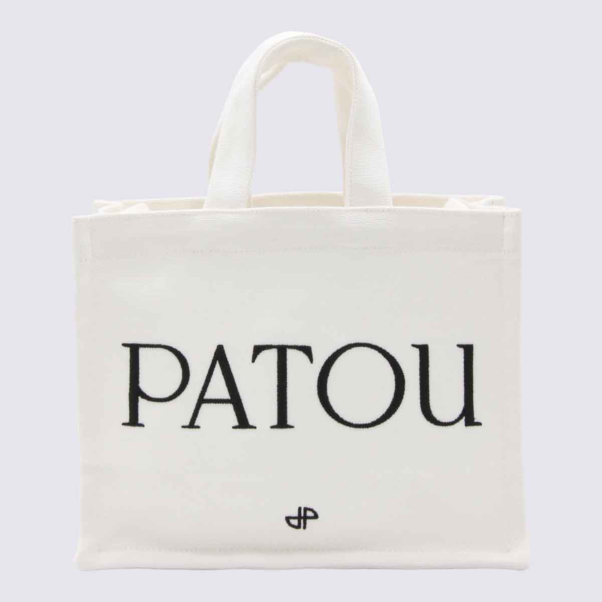 Shop Patou White Cotton Small Tote Bag