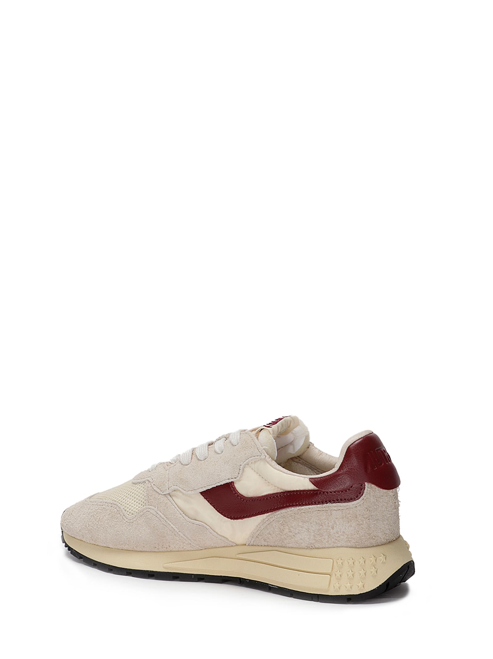 Autry Low Suede Net Sneakers With Contrast Panel