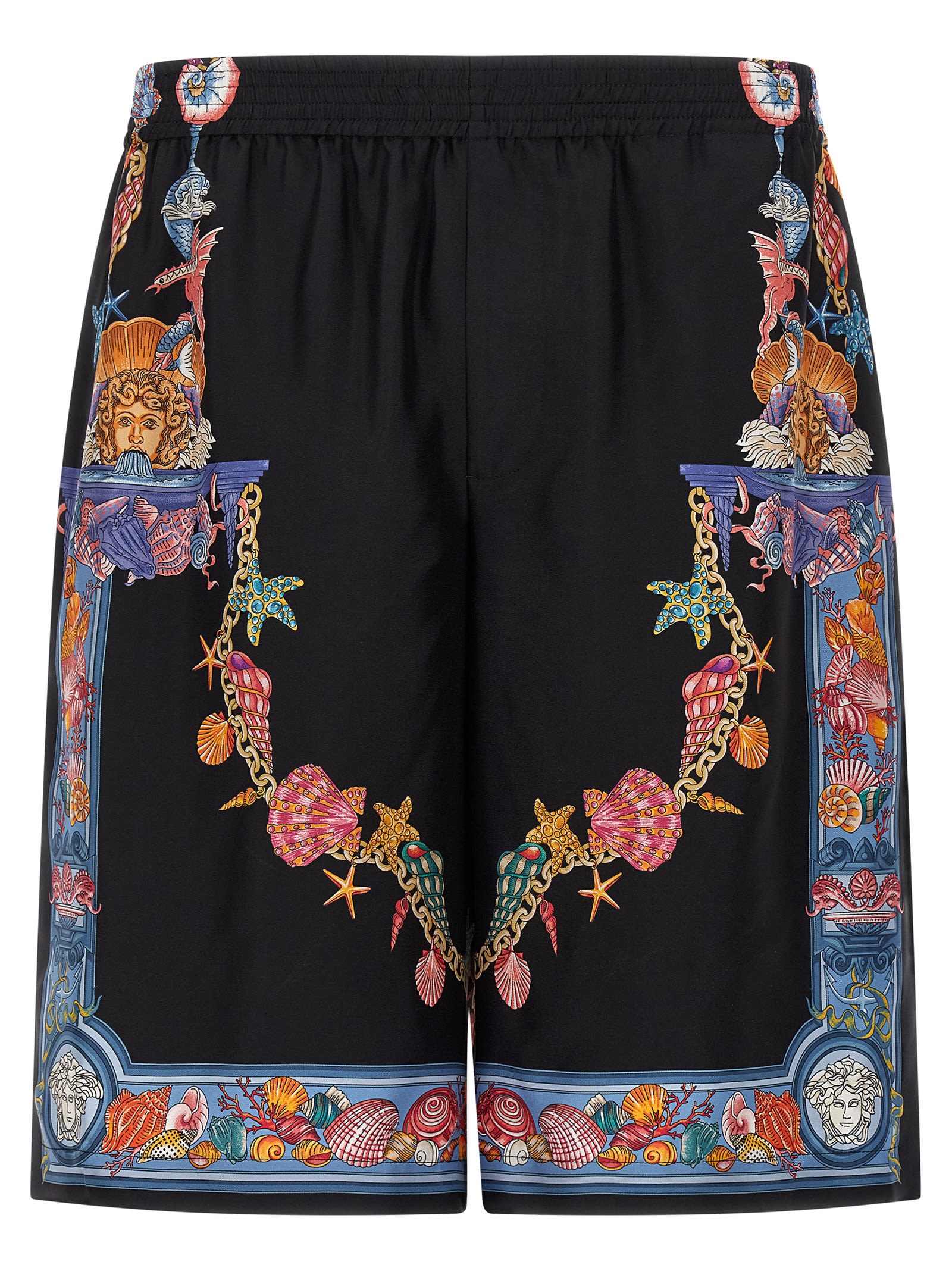 coral Theatre Print Bermuda Shorts