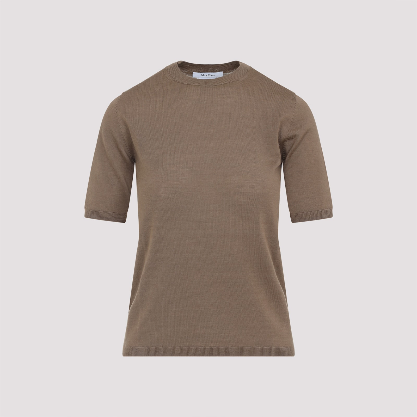 Max Mara Gerico Ss Knit T-shirt In Brown