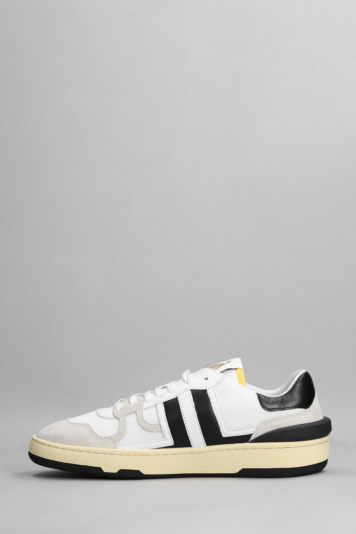 Shop Lanvin Clay Low Top Sneakers In White Polyester