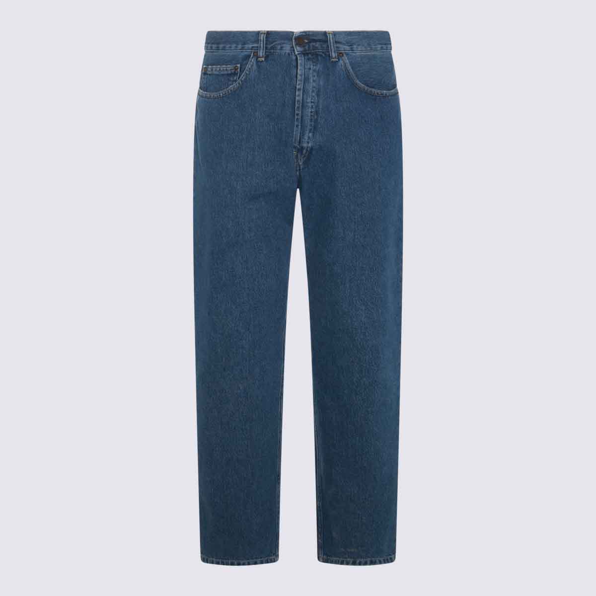 Carhartt Man Denim Pants Blue Size 33w-32l Organic Cotton In Blue