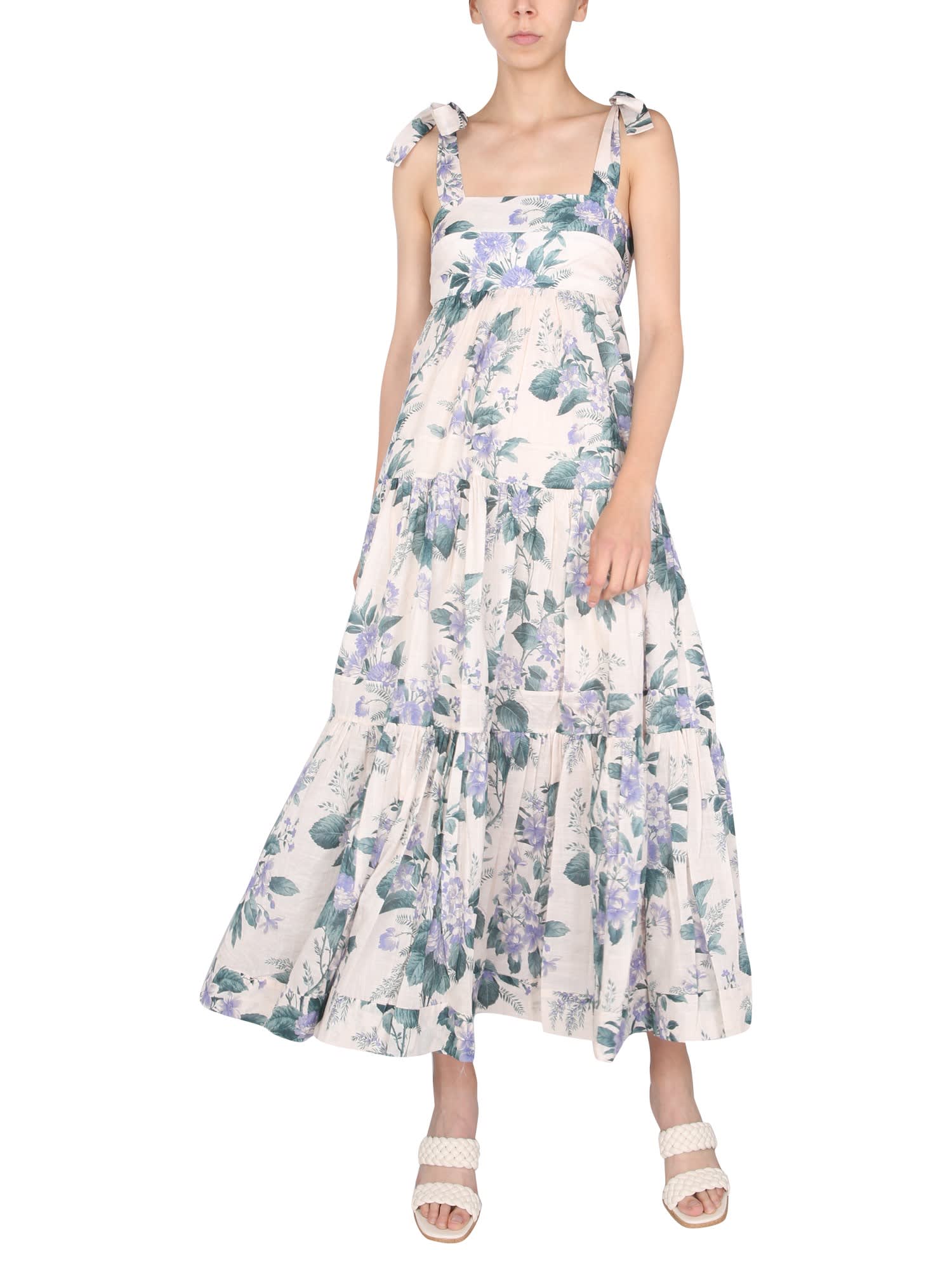 Zimmermann Long Dress With Floral Pattern