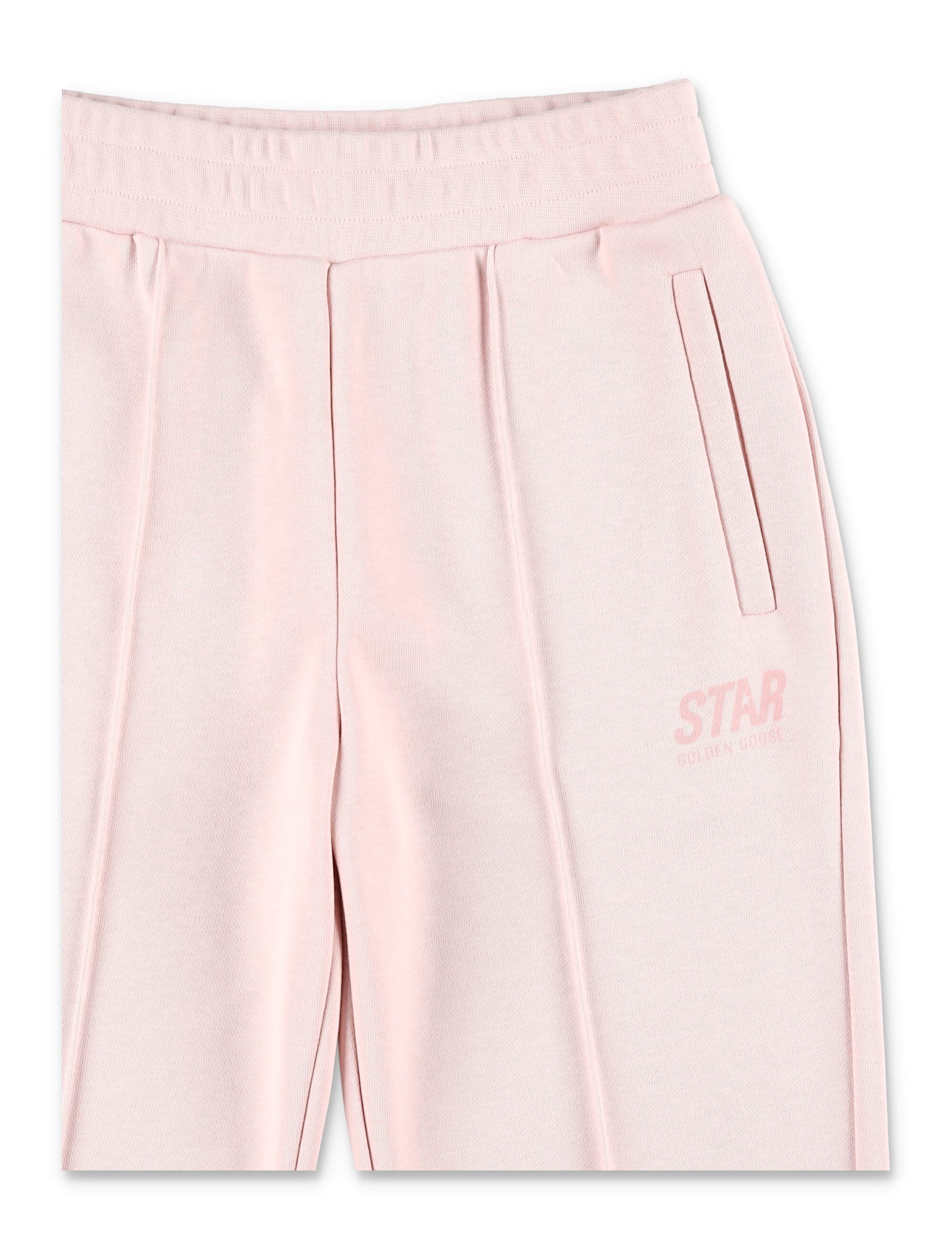 Golden Goose Kids Embroidered Star Panel Pants In Pink