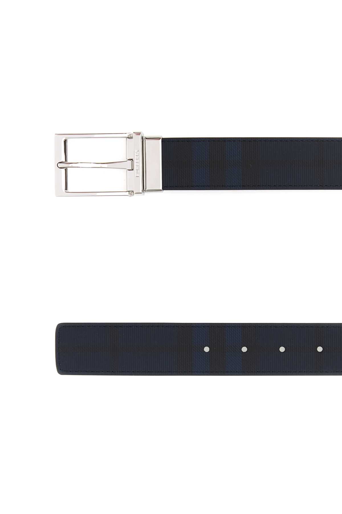 Burberry Printed Canvas Belt In Black