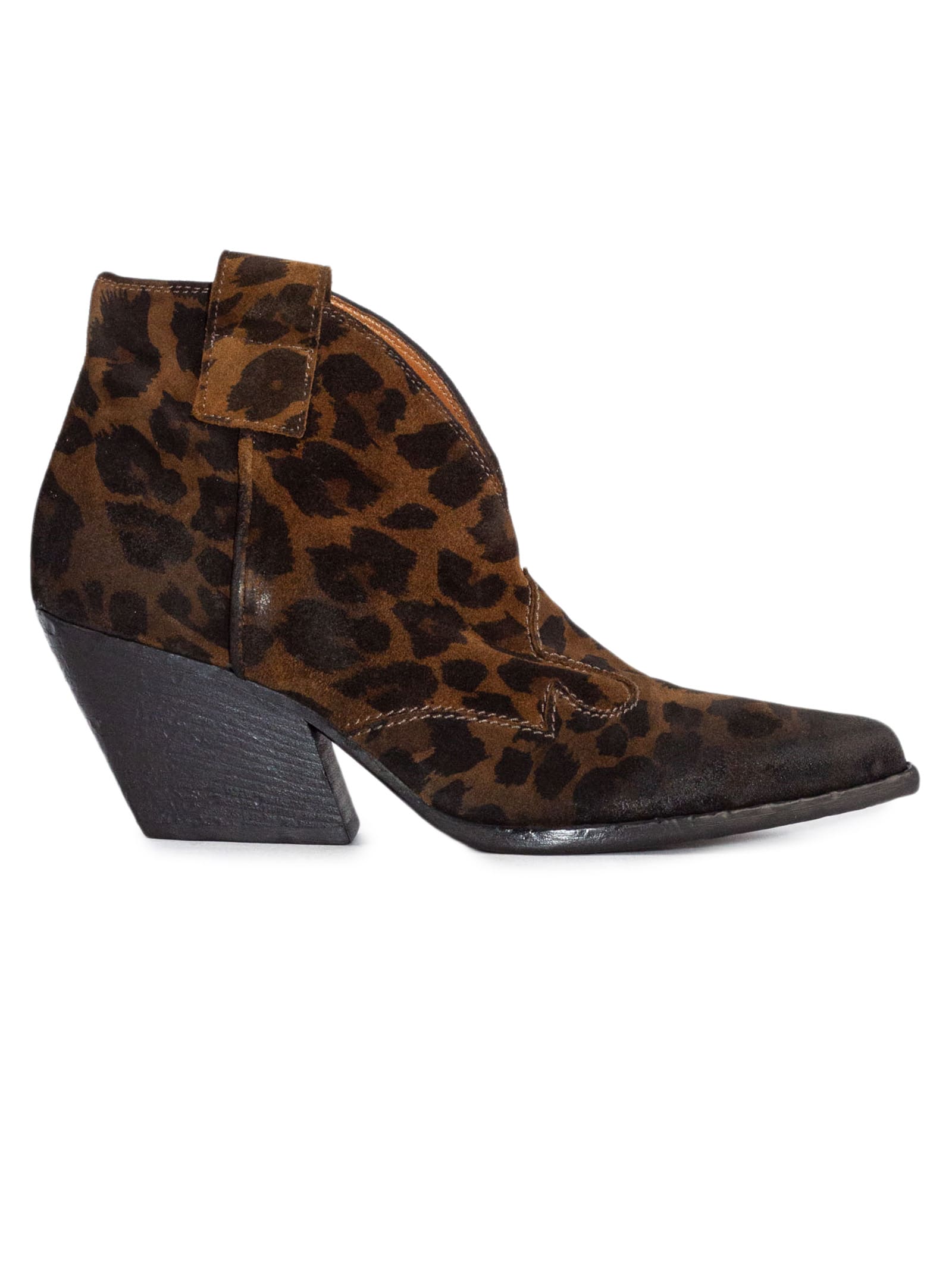 Cheetah Suede Texan Ankle Boot